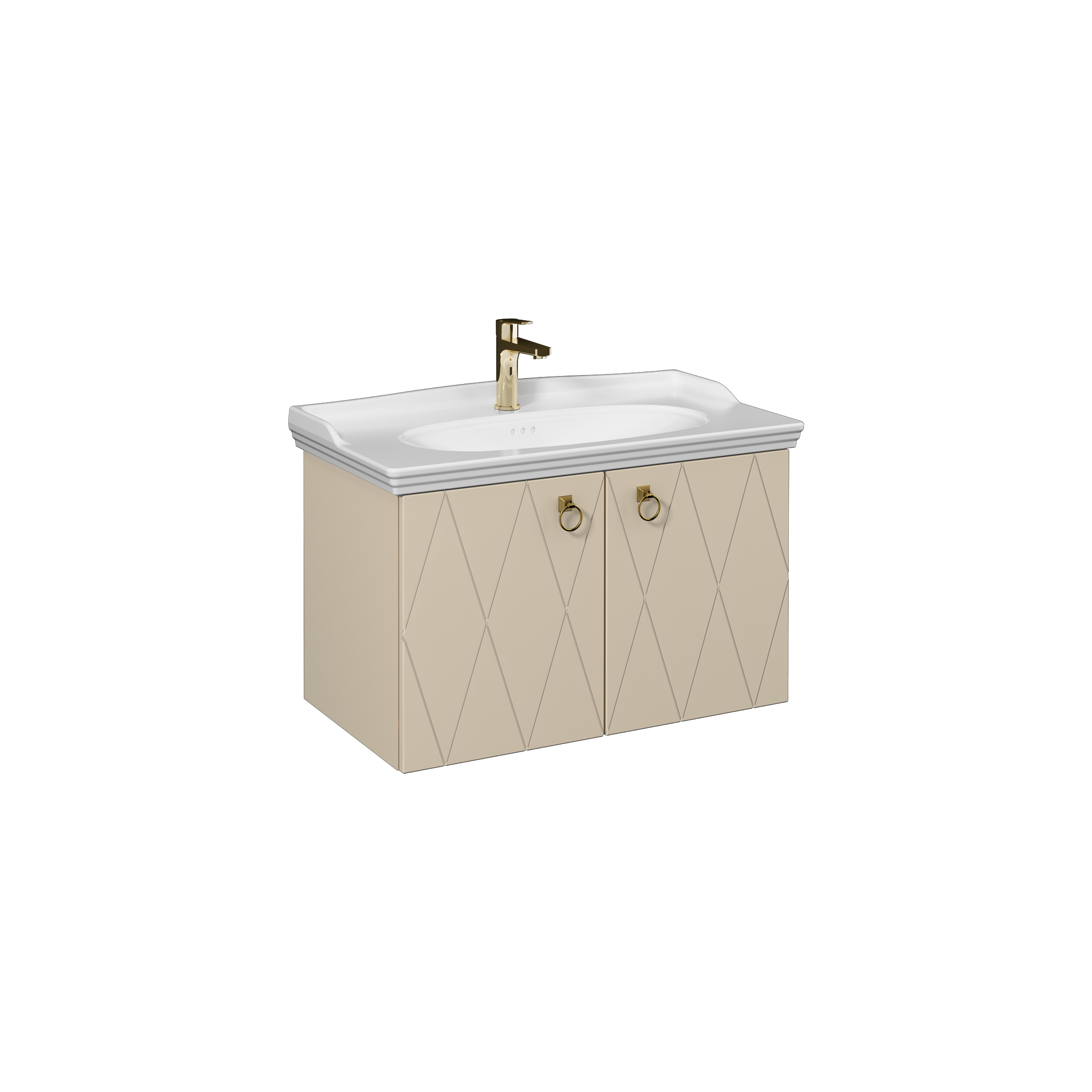 Agatha Washbasin Cabinet, Cement Grey  35"