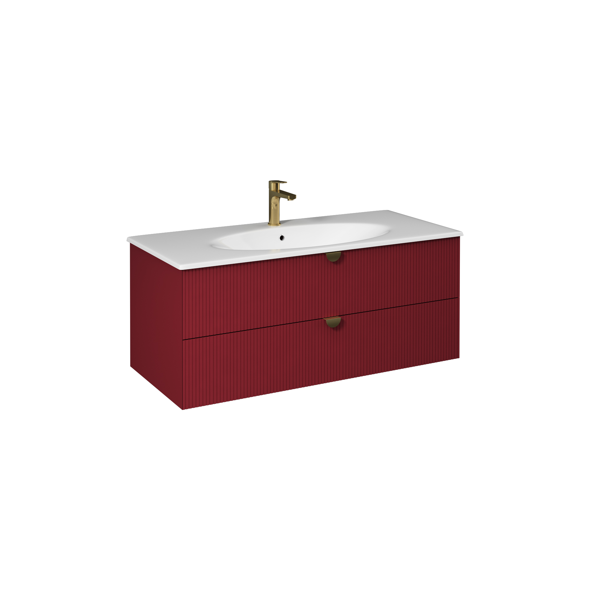 Infinity Washbasin Cabinet, Ruby Red, Handle Bright Anodizing 39"