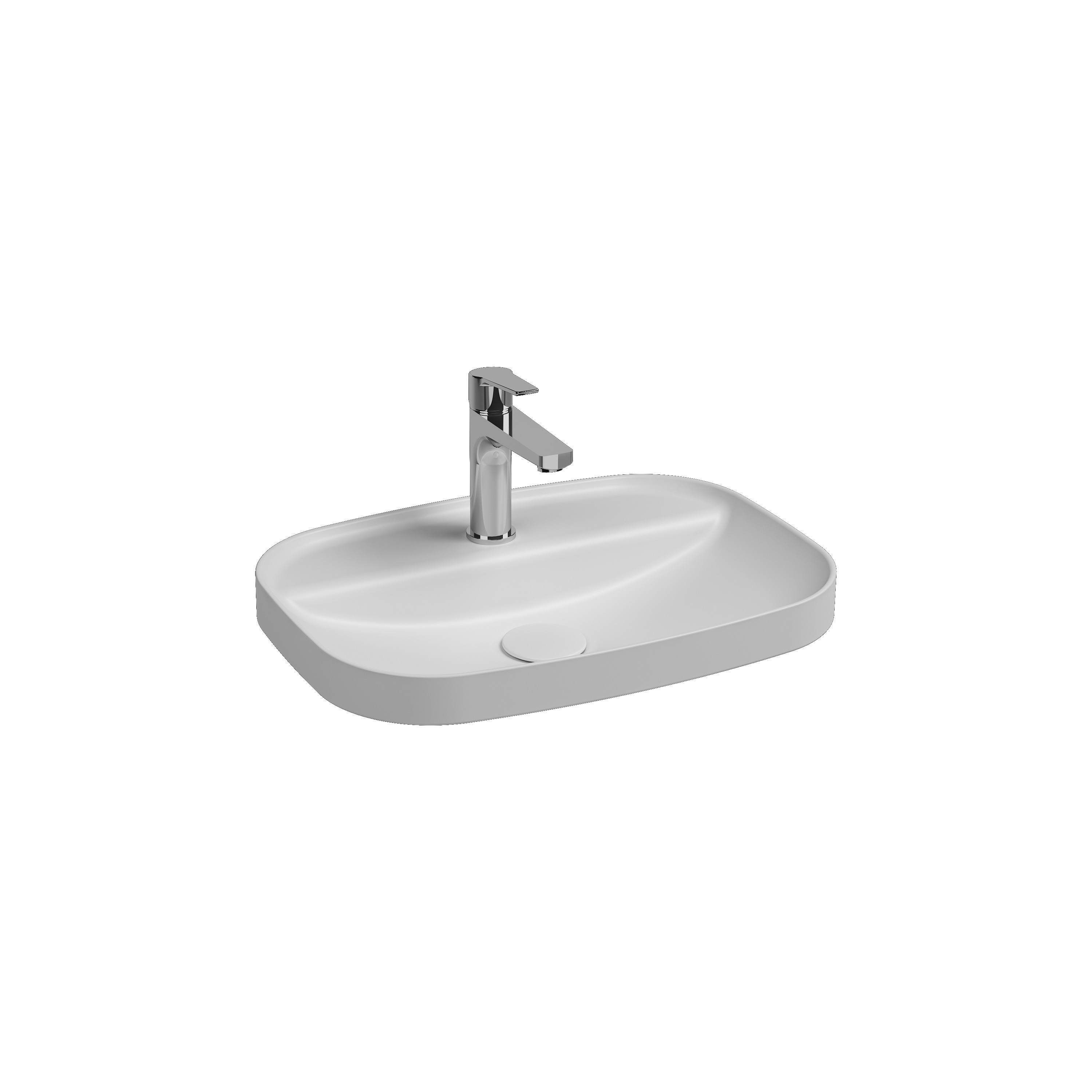 Infinity Inset Washbasin 22’’ Matte White