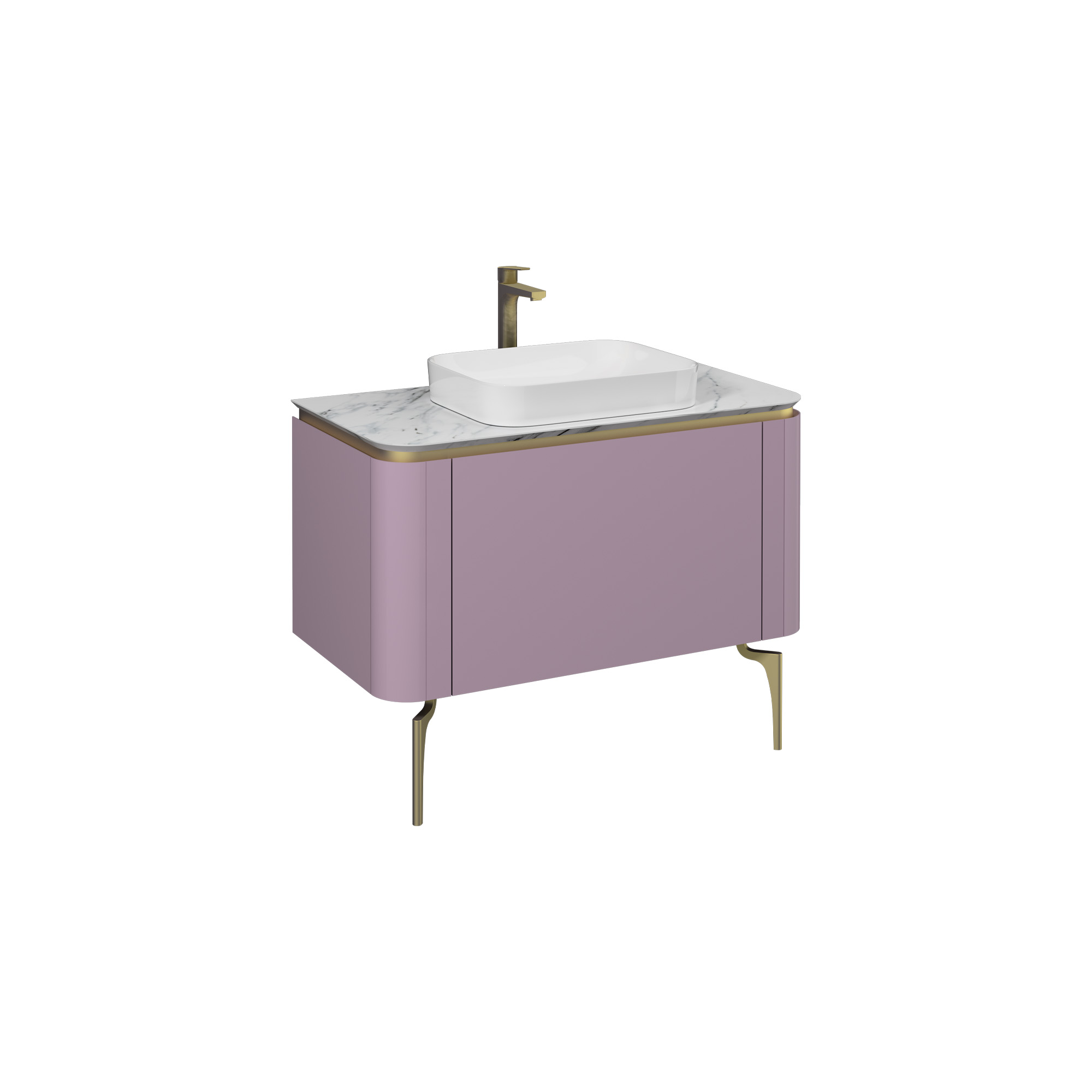 GLORIA 16" Tall Cabinet Left, Lilac