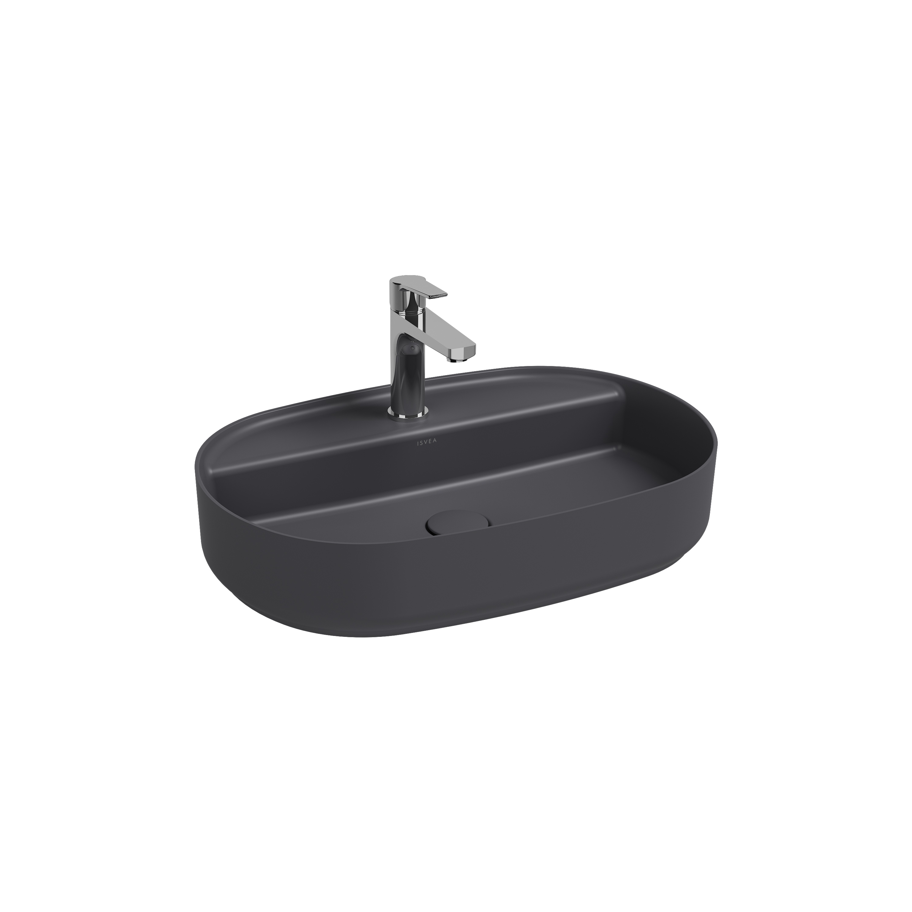 Infinity Countertop Washbasin 60 cm Anthracite