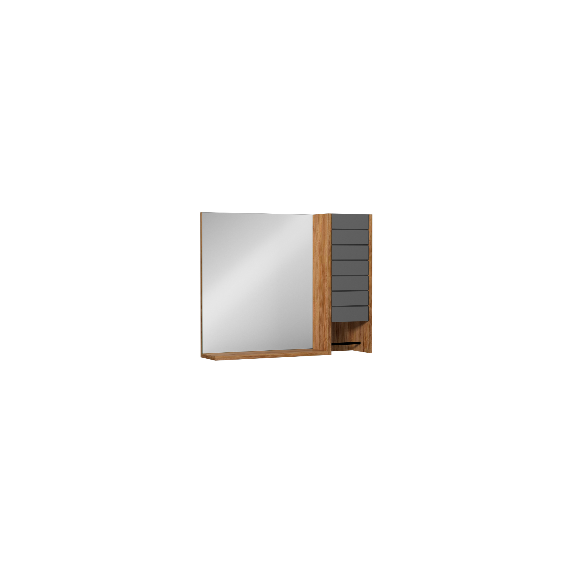 Aristo 80 cm Mirror Cabinet, Detroit & Anthracite