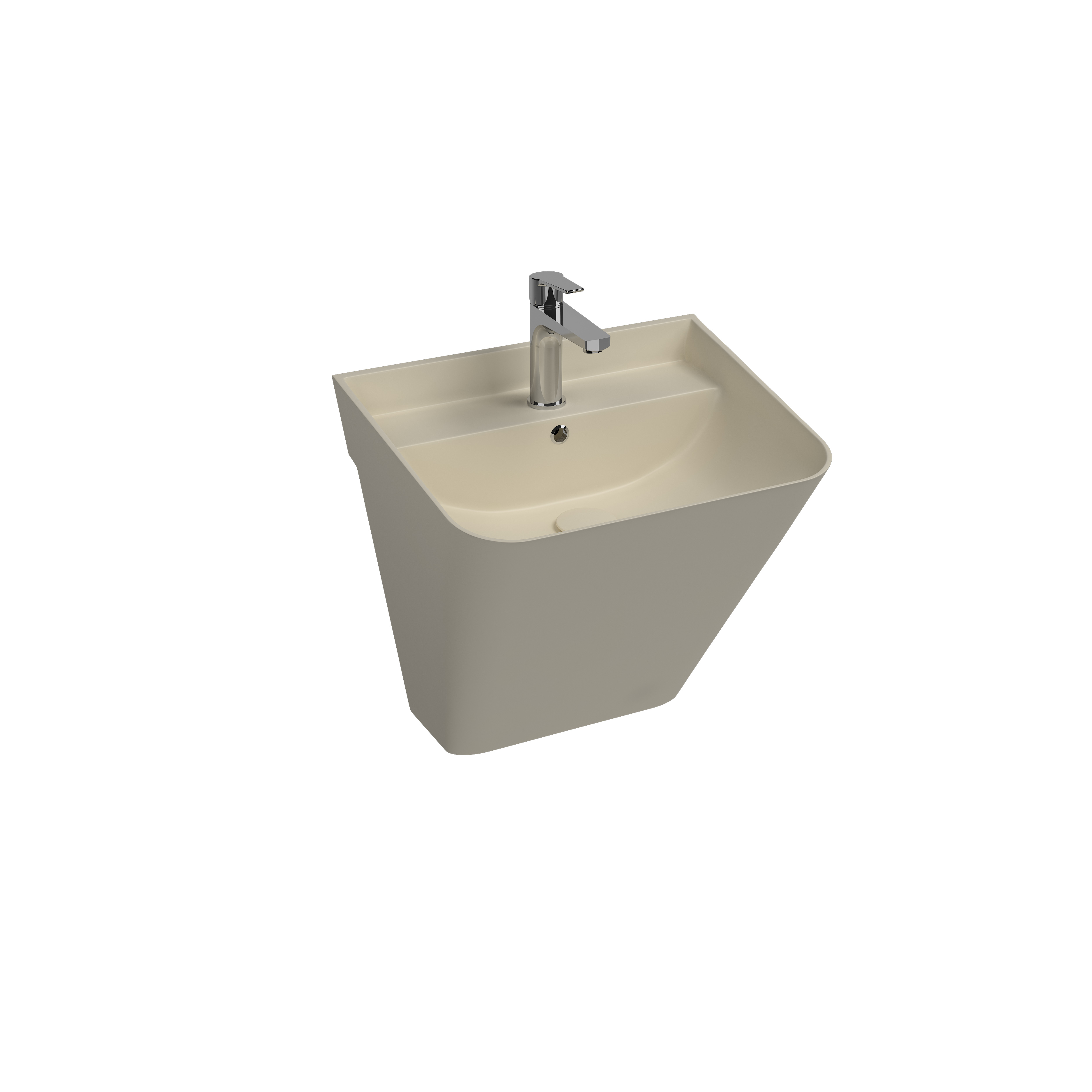 Sott Aqua Wall Hung Monoblok Washbasin 50 cm Ivory