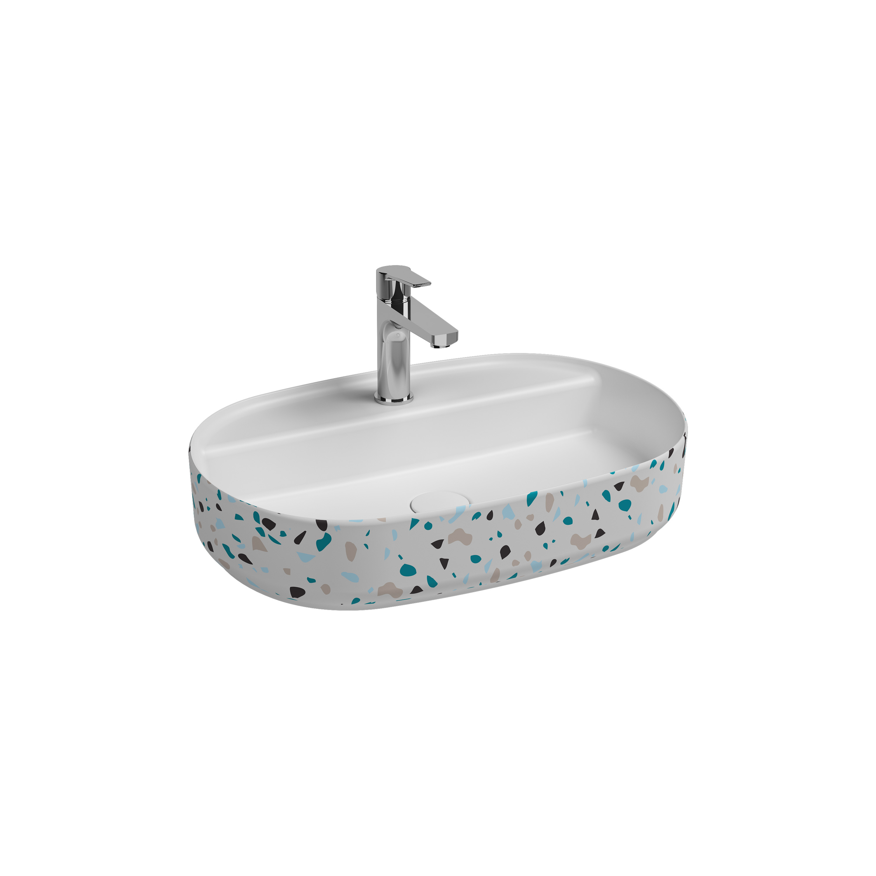 Countertop Washbasin 24’’ Terrazzo Ivory