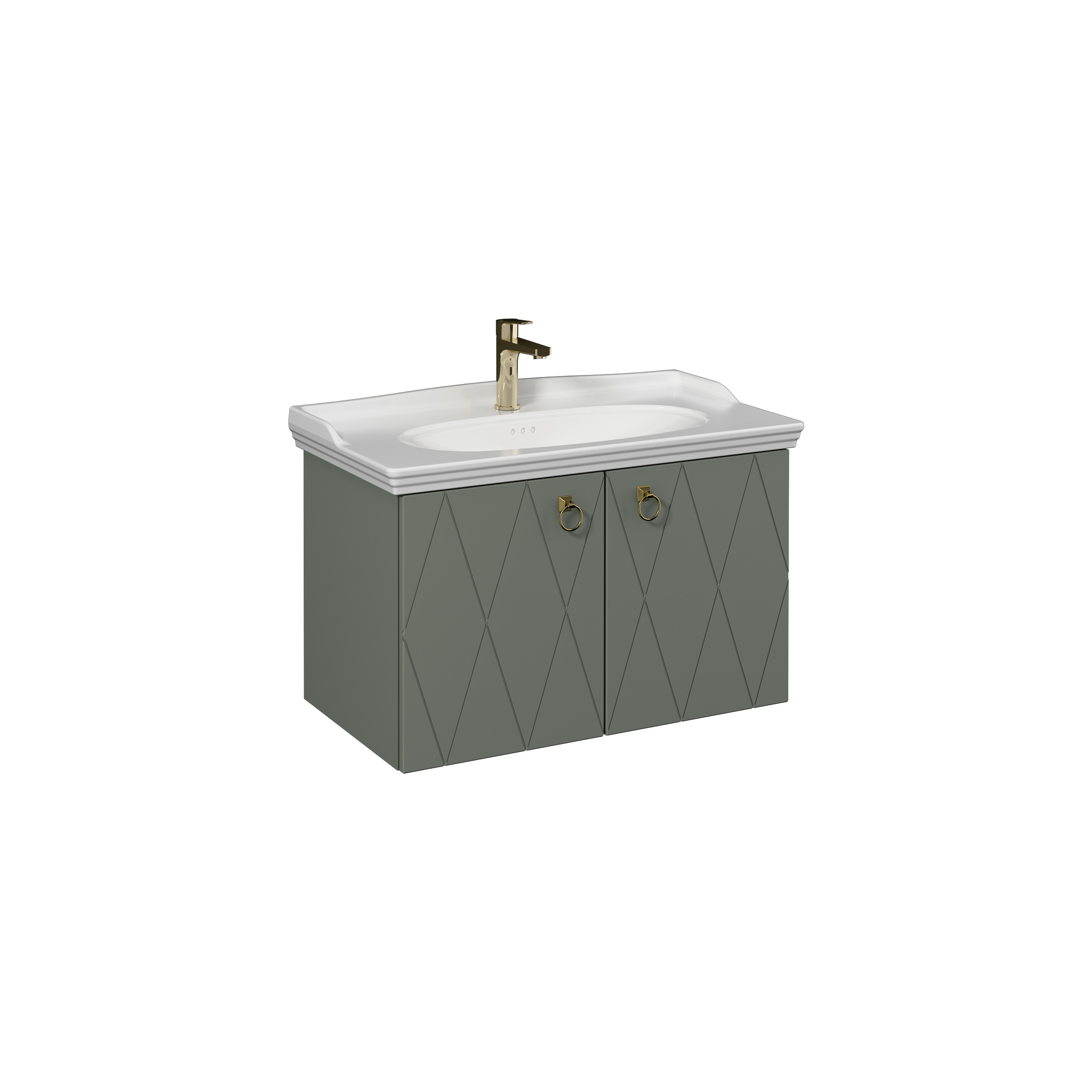 Agatha Washbasin Cabinet, Butter Yellow 35"