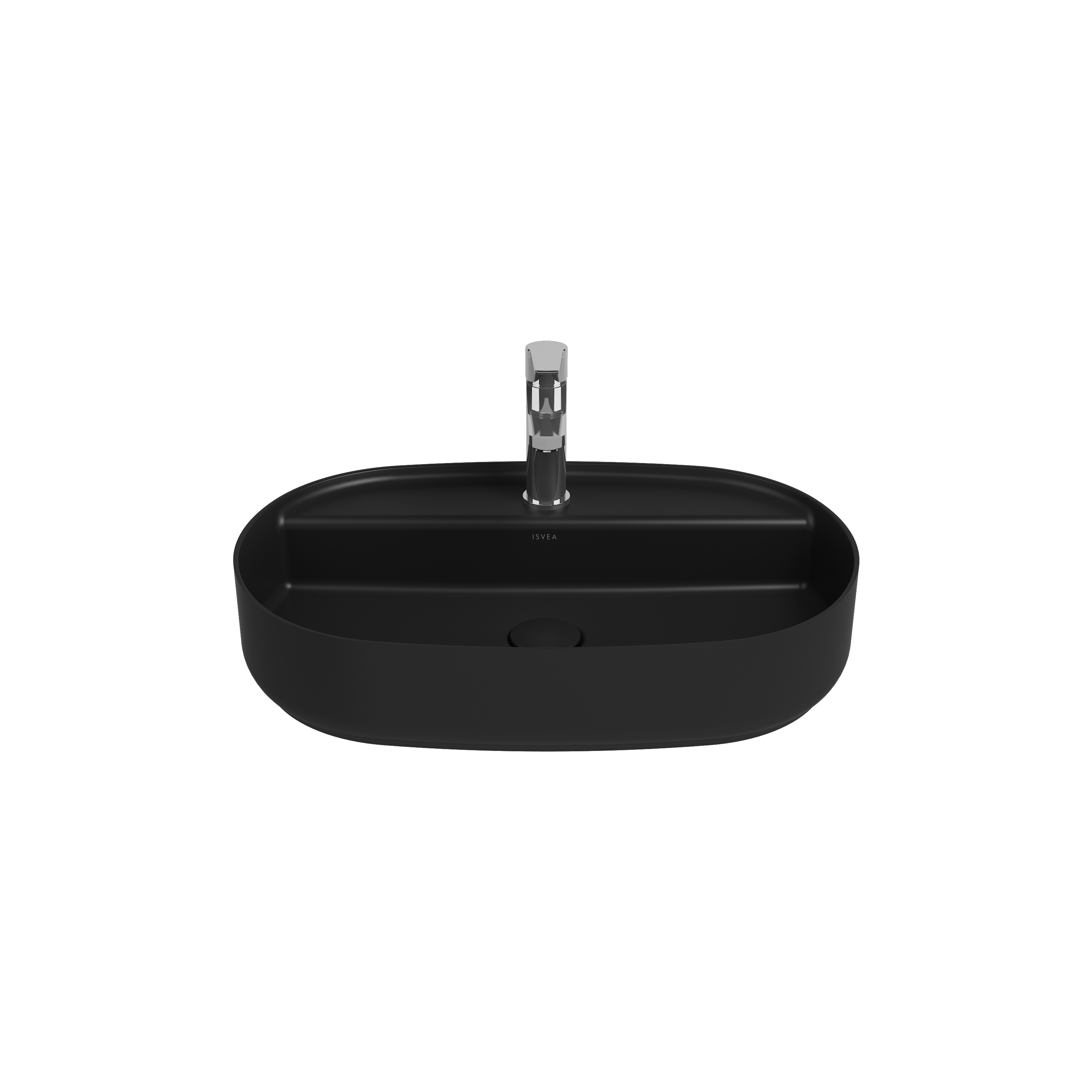 Infinity Countertop Washbasin 60 cm Black