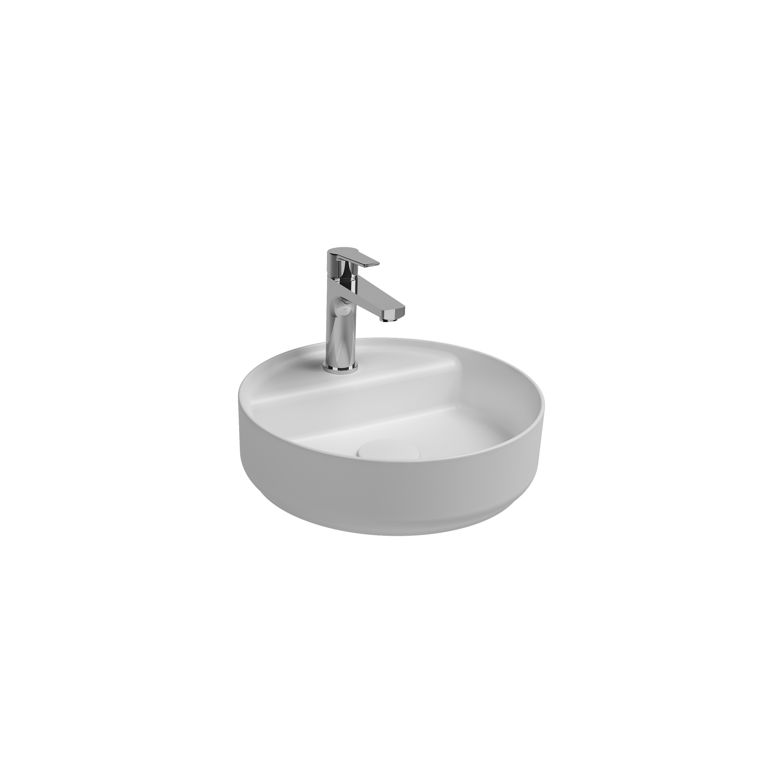 Infinity Countertop Washbasin 17’’ Matte White