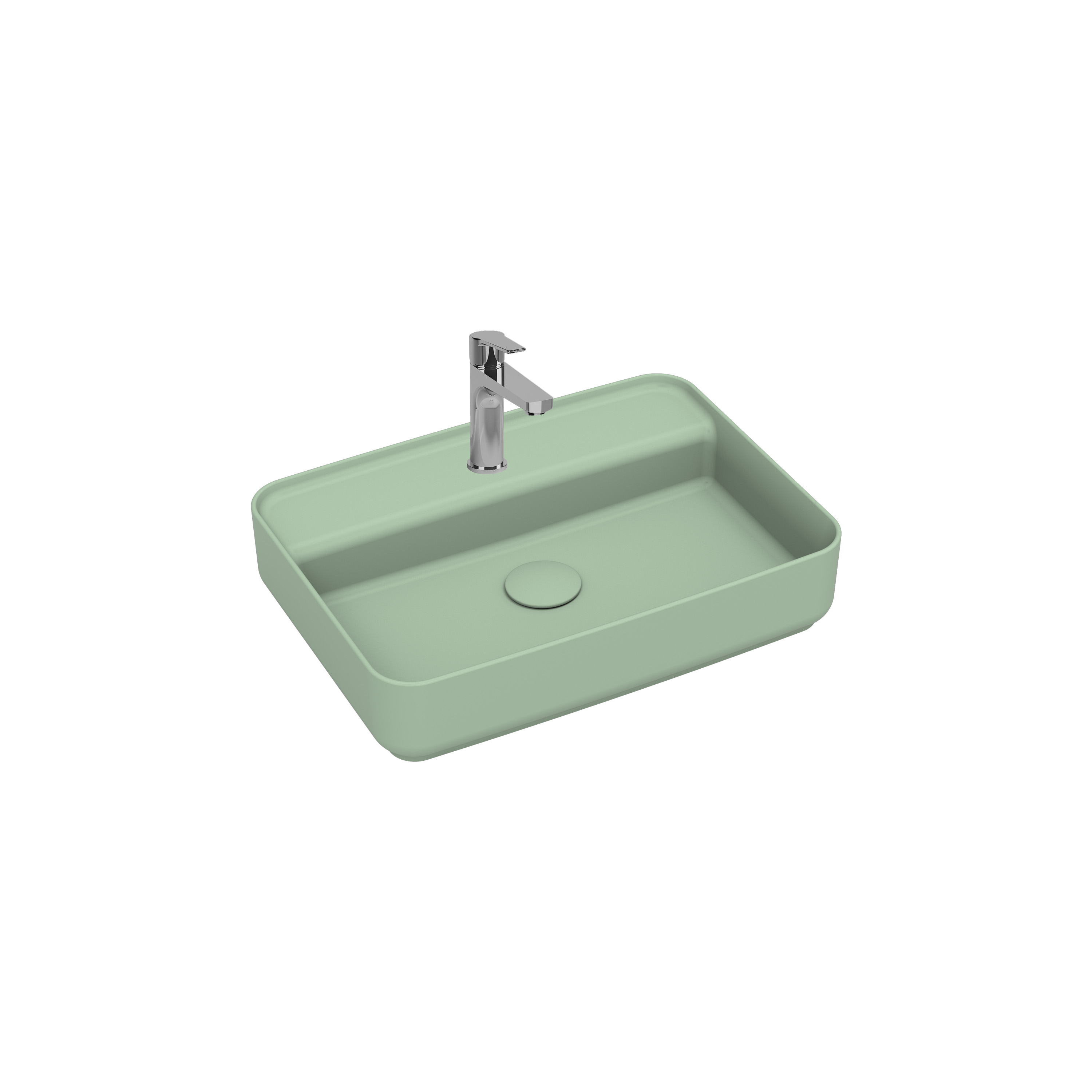 Infinity Countertop Washbasin 22’’ Petrol Green
