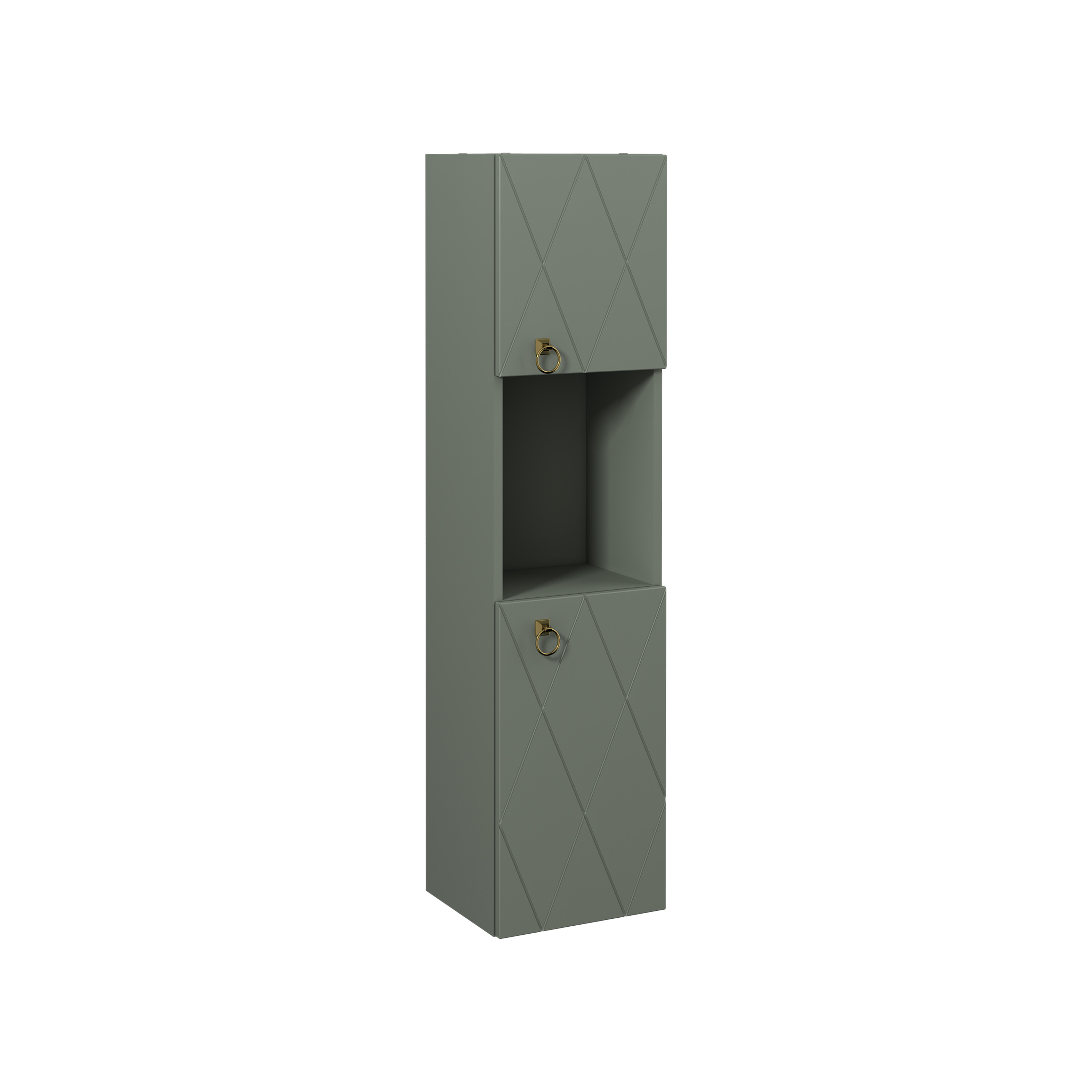 Agatha Tall Cabinet Left, Cement Grey 14"