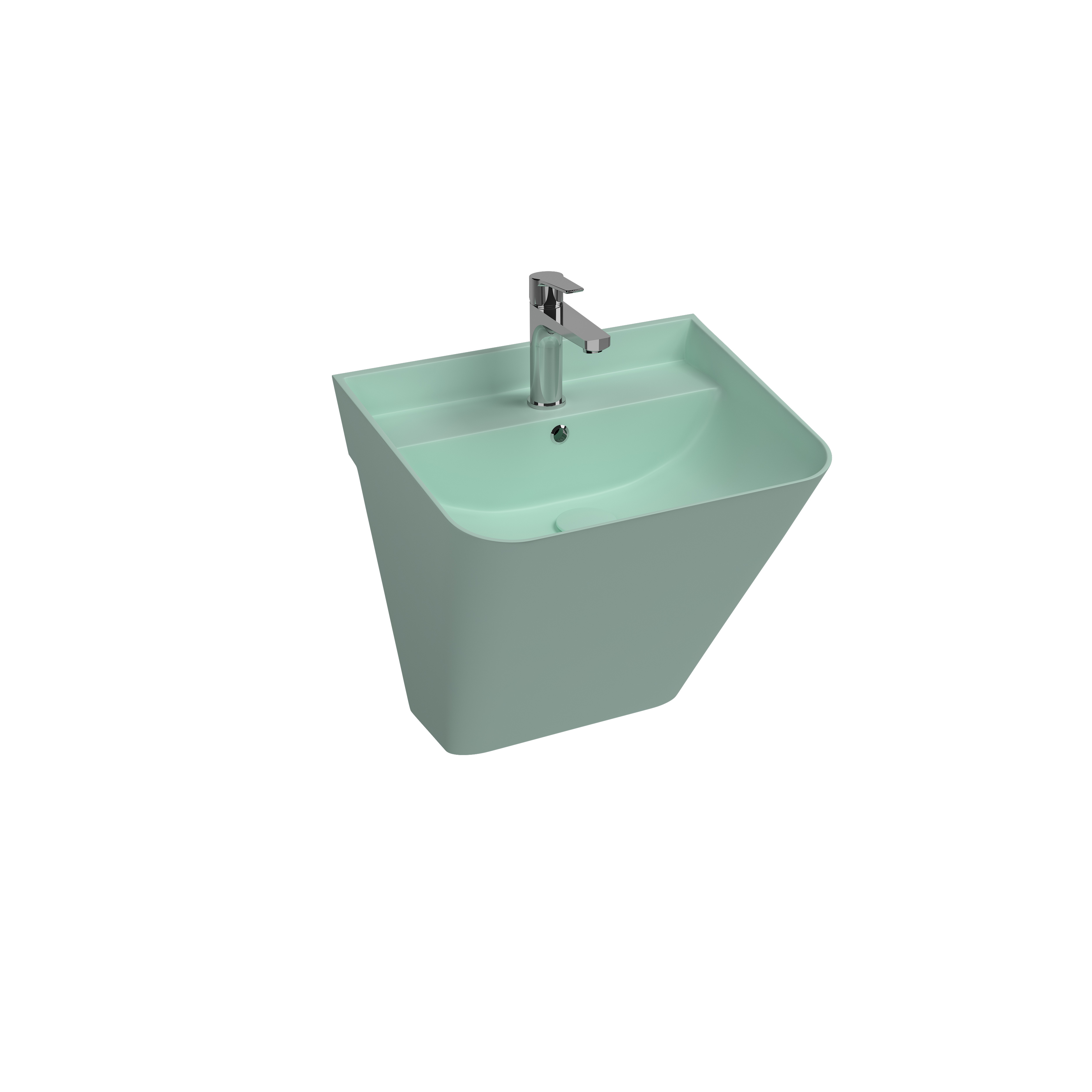 Sott Aqua Wall Hung Monoblok Washbasin 50 cm Mint