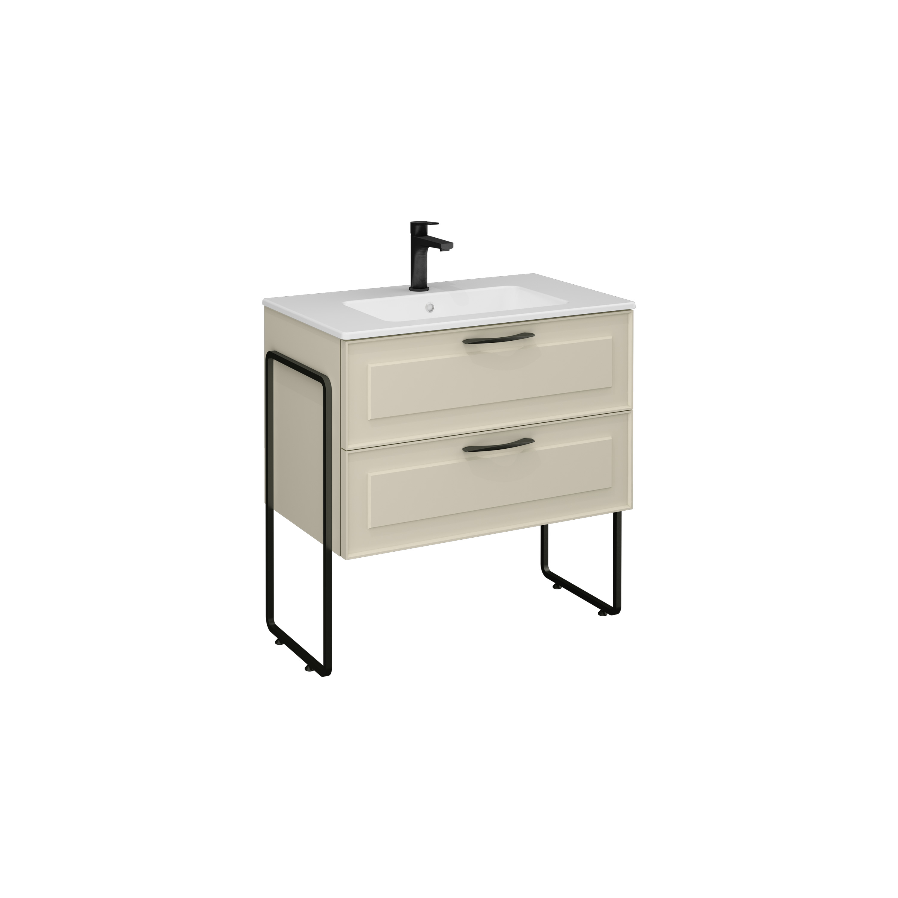 Modesto Washbasin Cabinet Left, Butter Yellow 12"