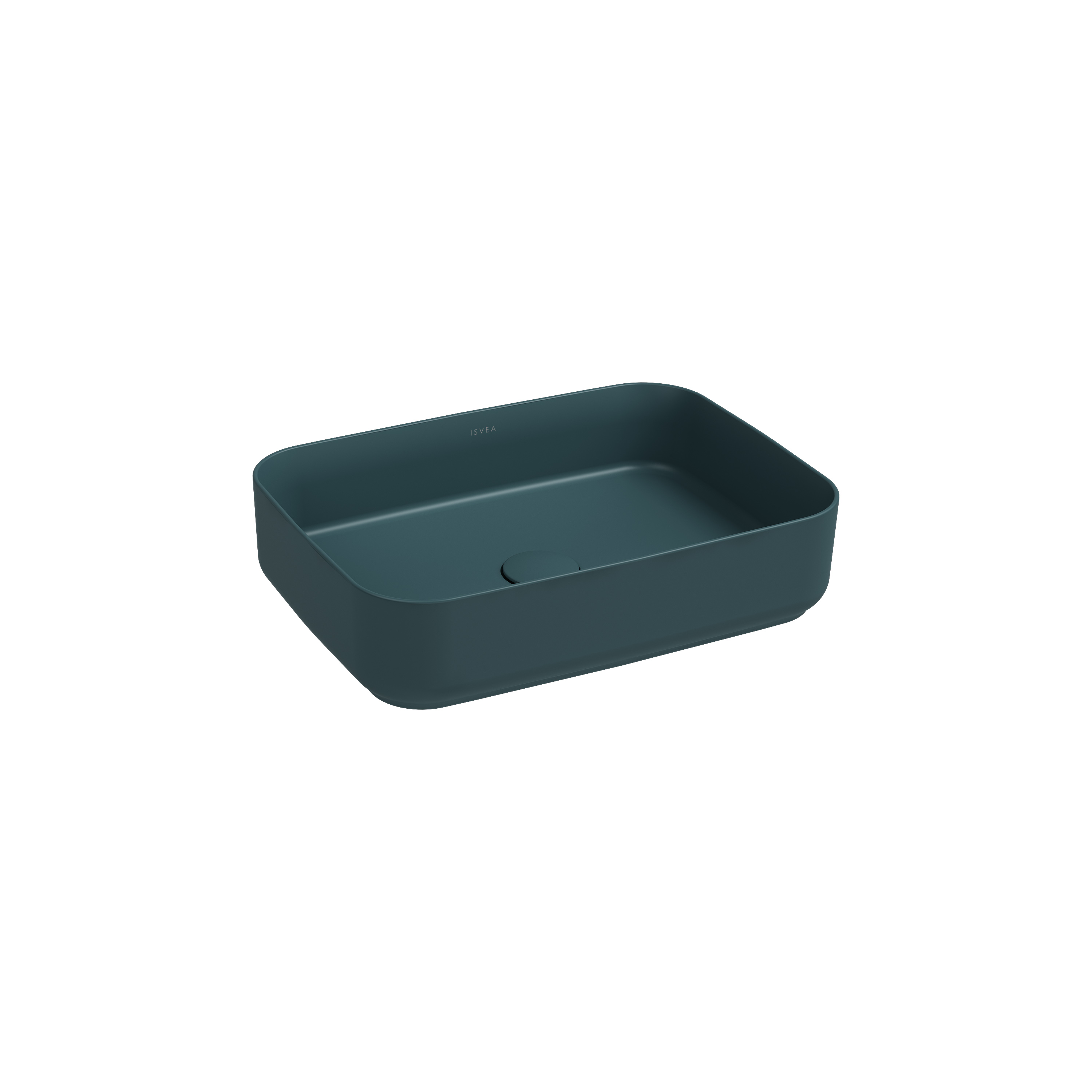 Infinity Countertop Washbasin 50 cm Petrol Green