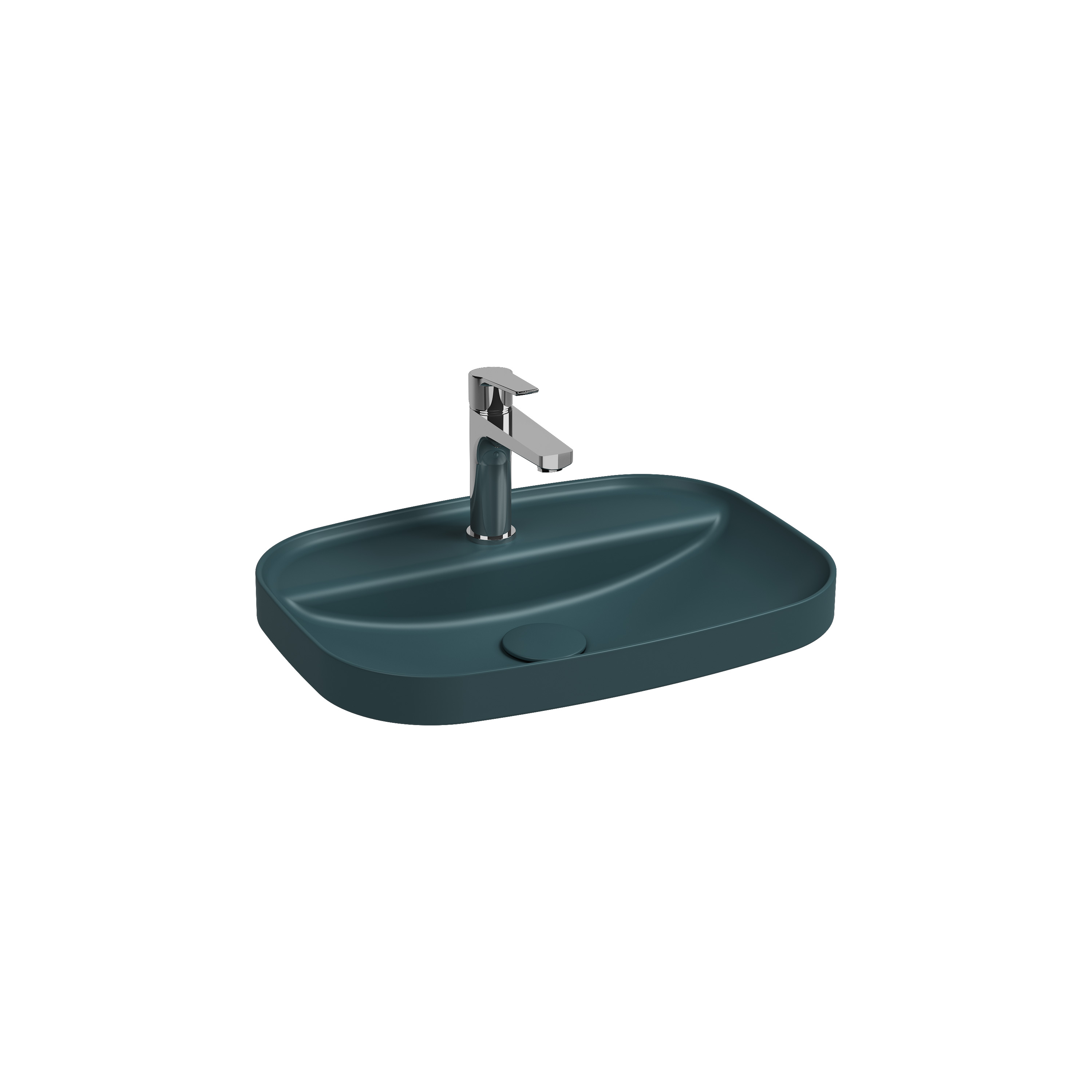 Infinity Inset Washbasin 22’’ Petrol Green