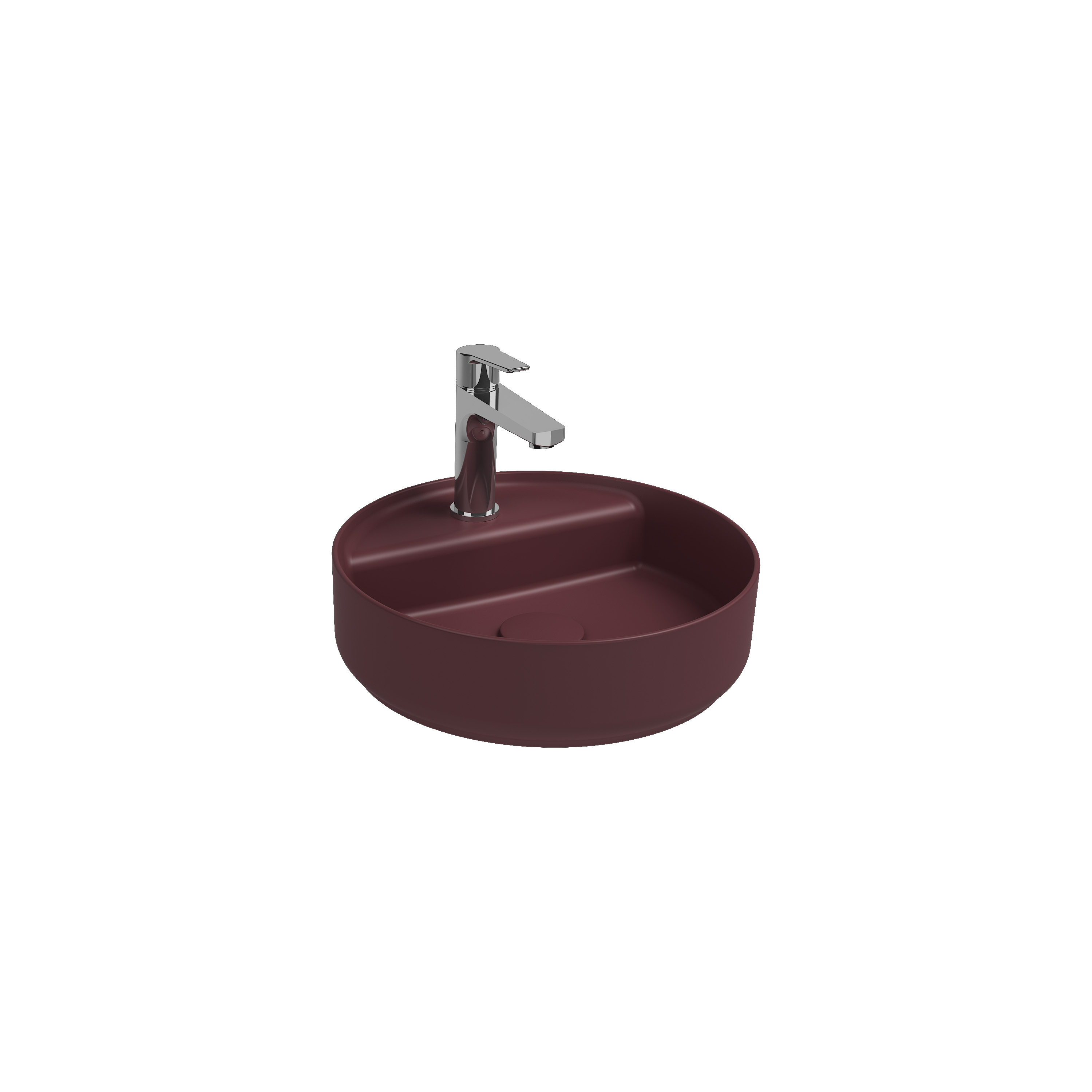 Infinity Countertop Washbasin 17’’ Maroon Red