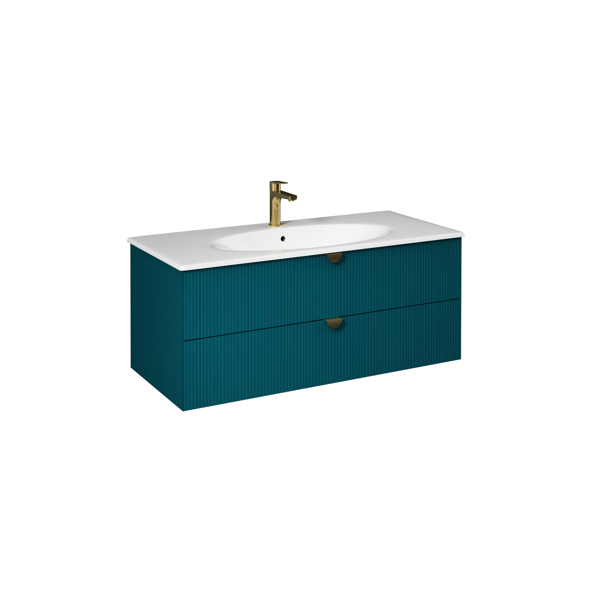 Infinity Washbasin Cabinet, Ruby Red,  (Countertop / Washbasin / Handle, Black 51"