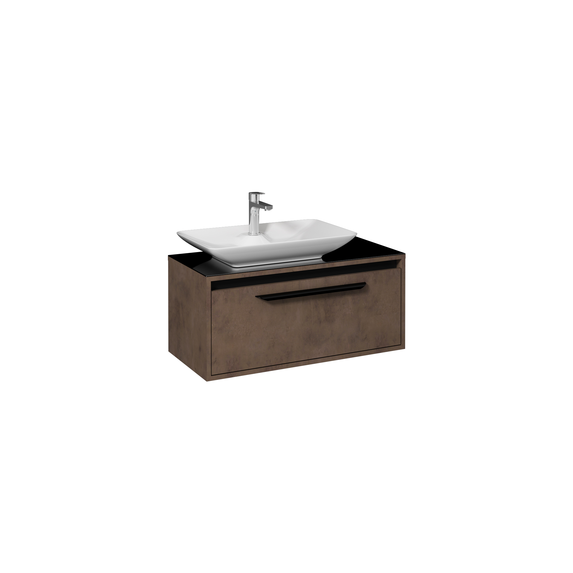 Bella Washbasin Cabinet, Retro Bronze 90 cm