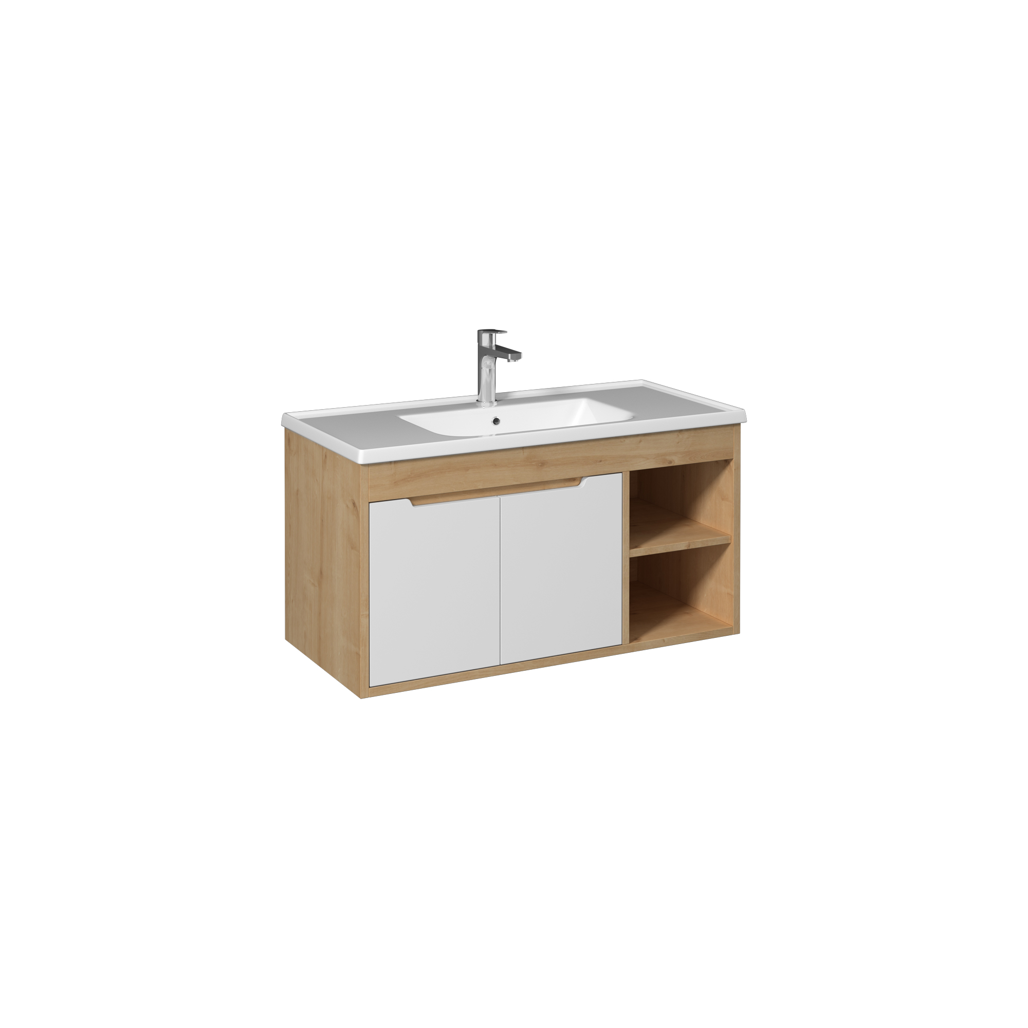 Nuvo Washbasin Cabinet, Detroit & Anthracite 100 cm