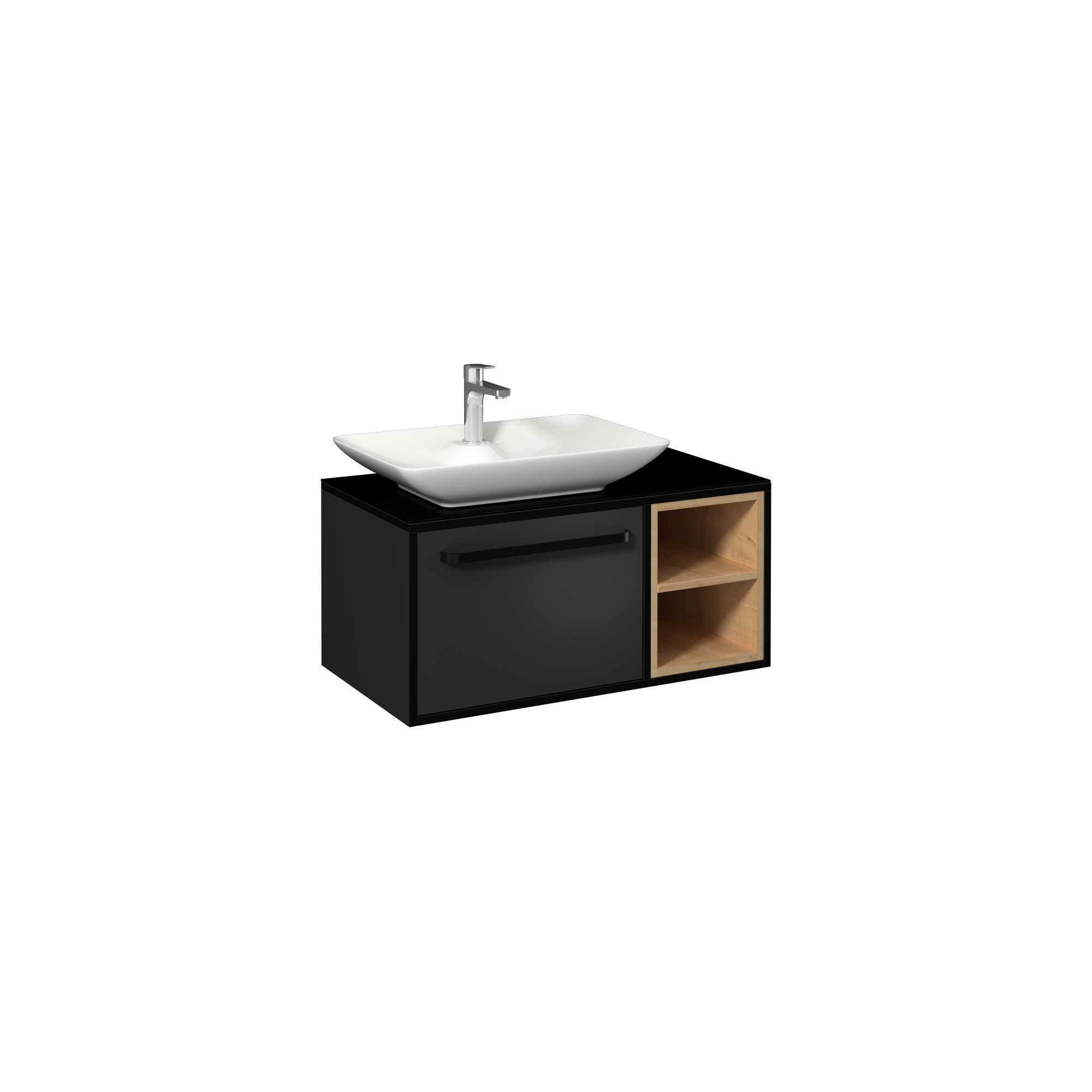 Cavalli Washbasin Cabinet, Detroit&Anthracite 90 cm