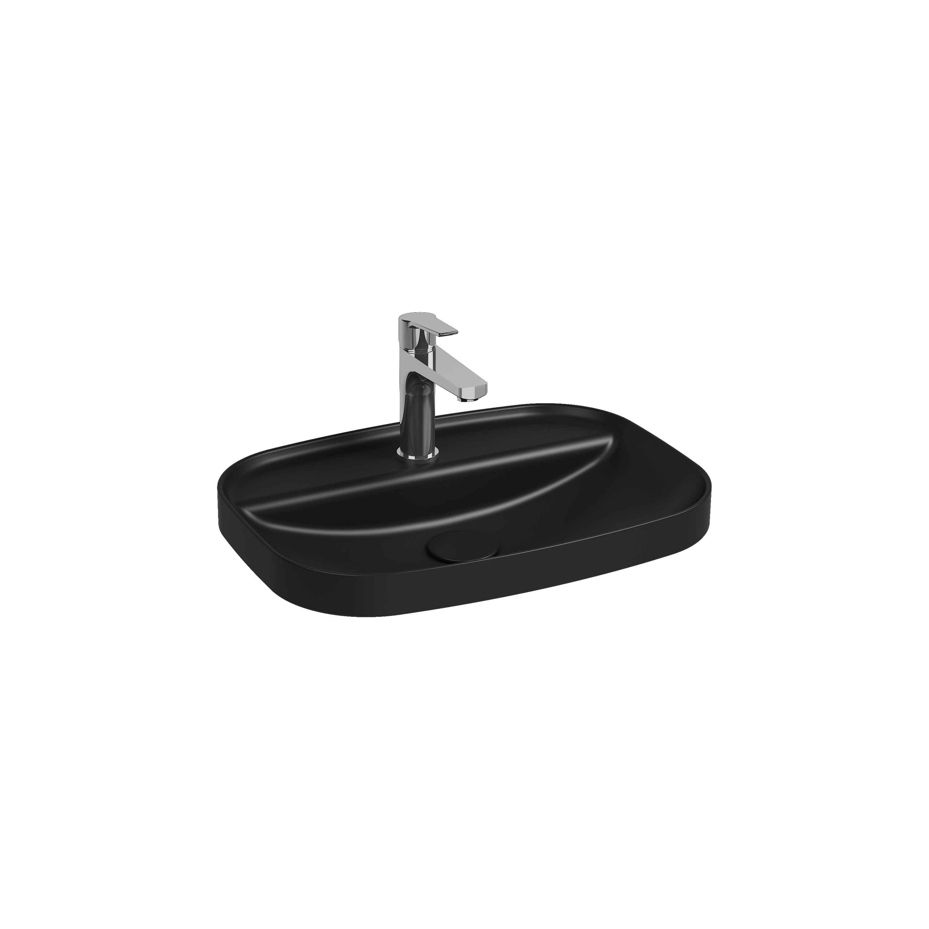 Infinity Inset Washbasin 22’’ Black