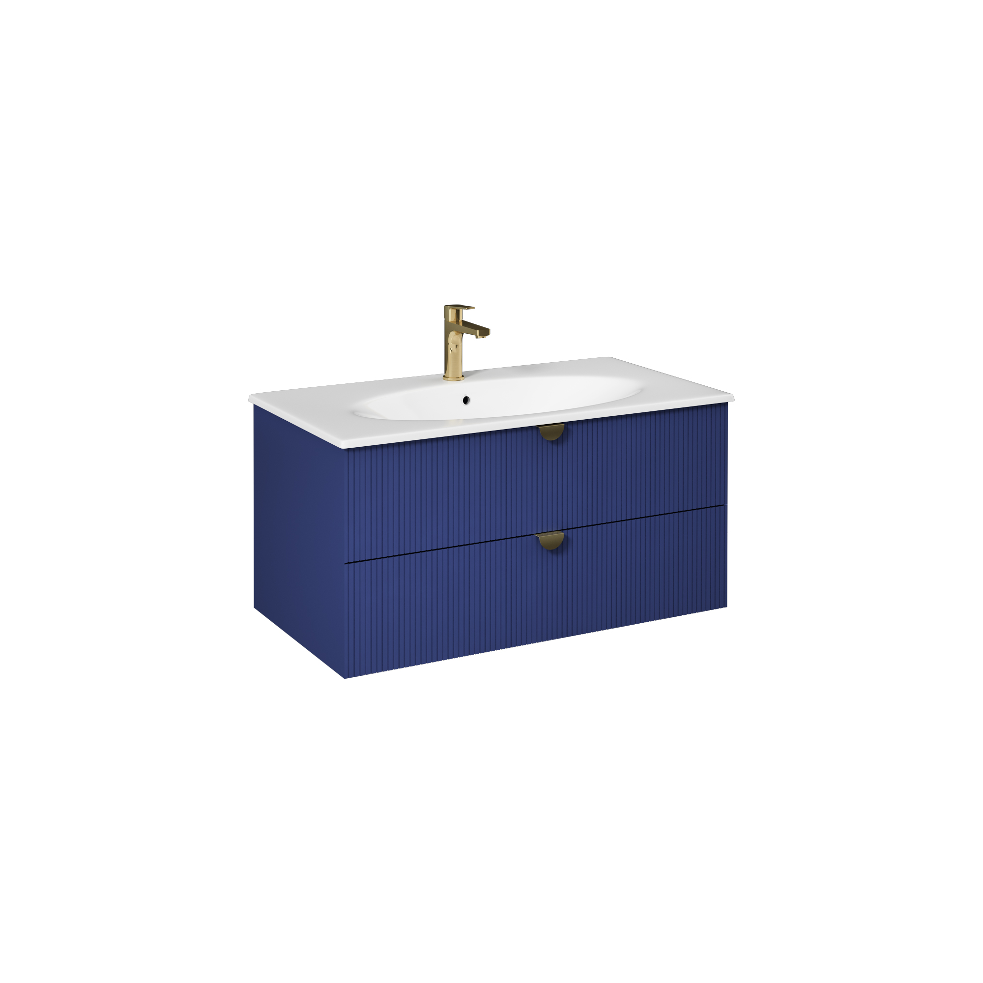Infinity Washbasin Cabinet, Night Blue, Handle Bright Anodizing 47"