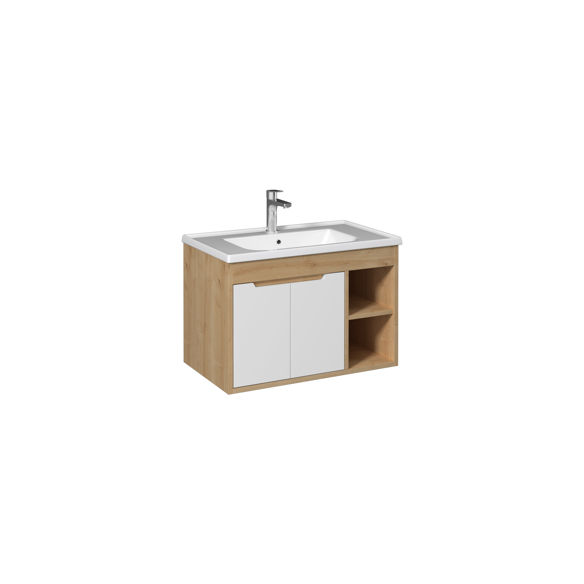 Nuvo Washbasin Cabinet, Detroit & White 80 cm