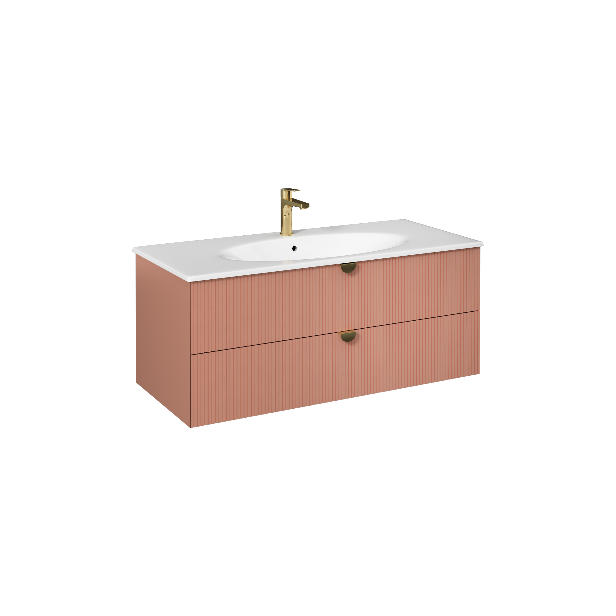 Infinity  Washbasin Cabinet Ruby Red, with Rustic Maroon Washbasin 59"