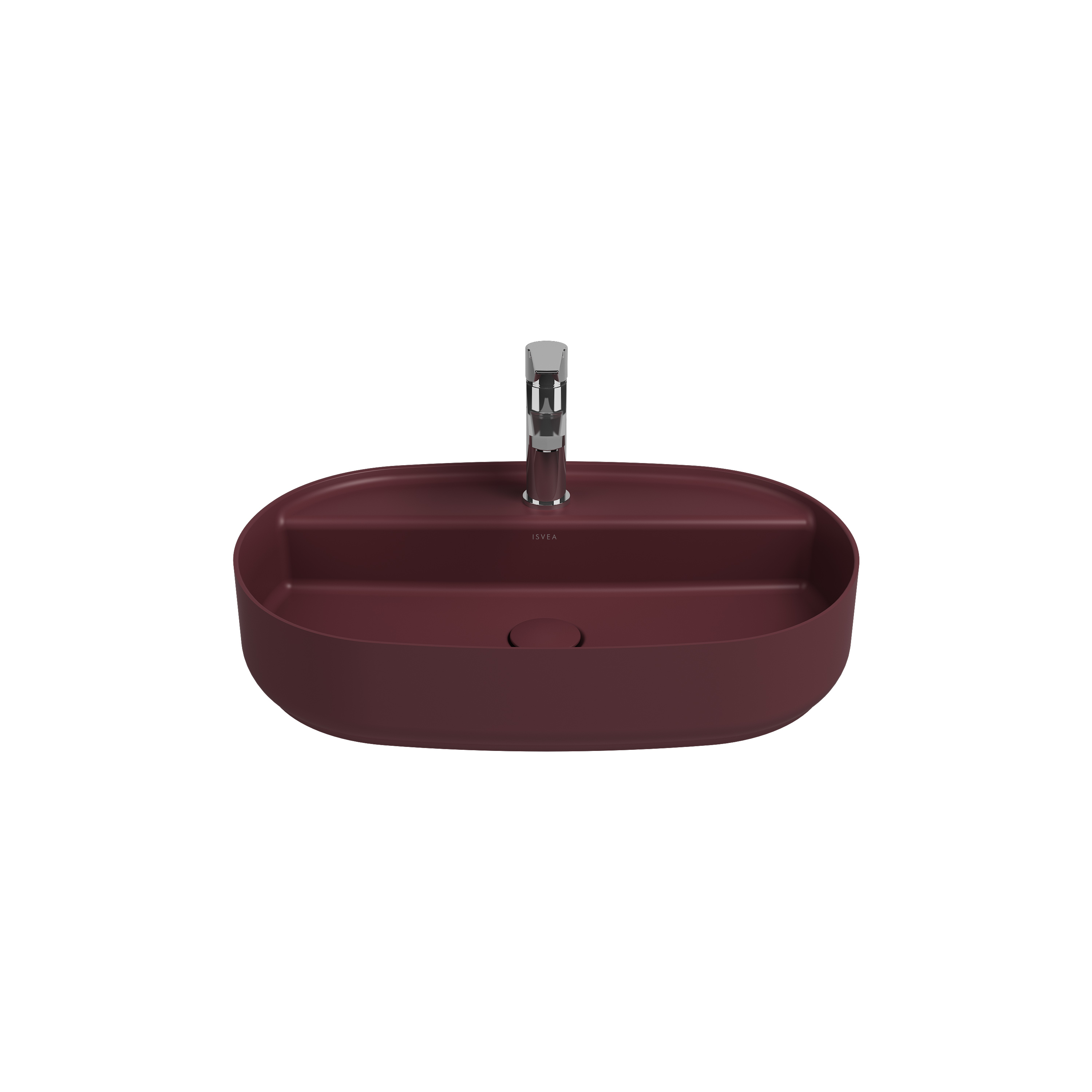 Infinity Countertop Washbasin 24’’ Maroon Red