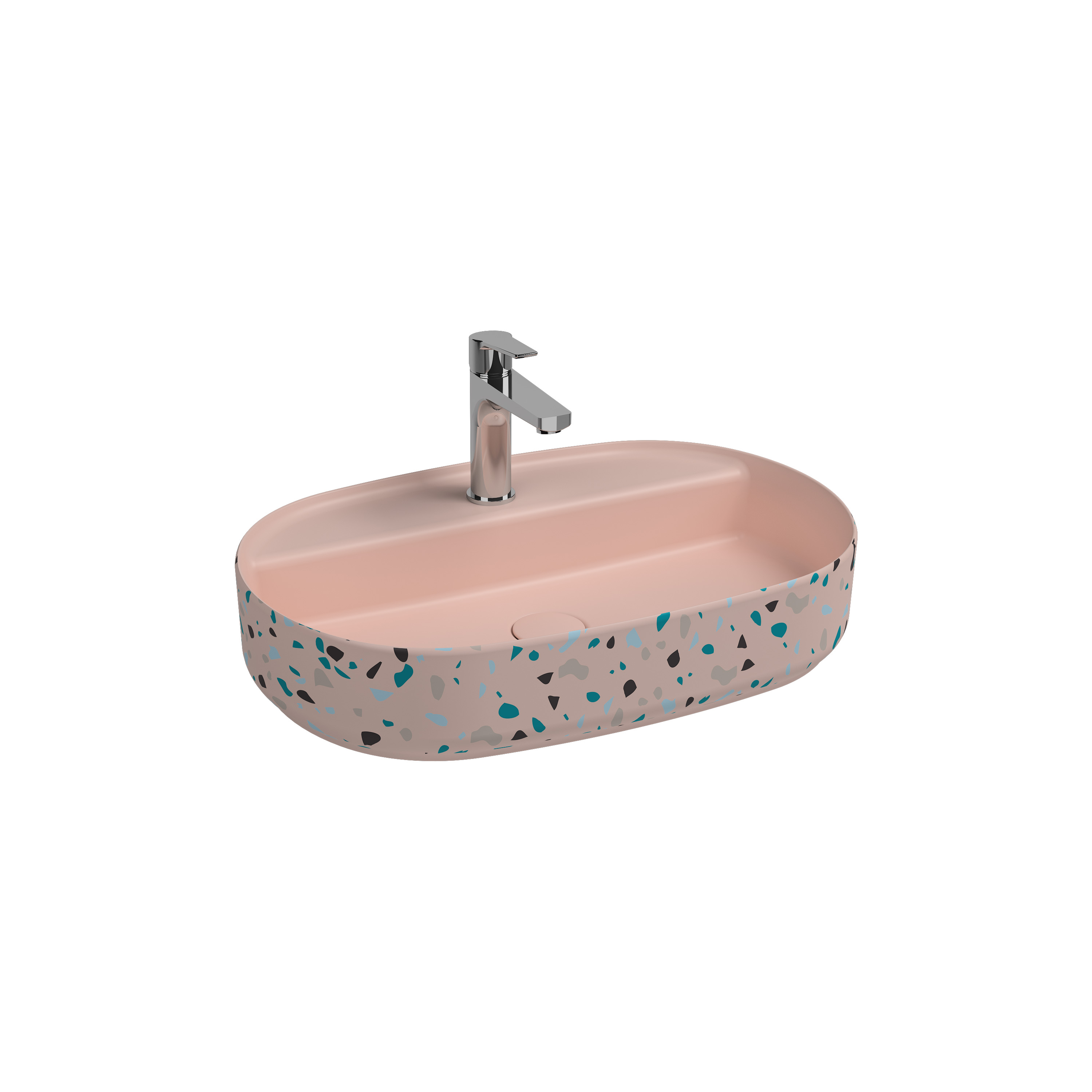 Countertop Washbasin 24’’ Terrazzo Salmon