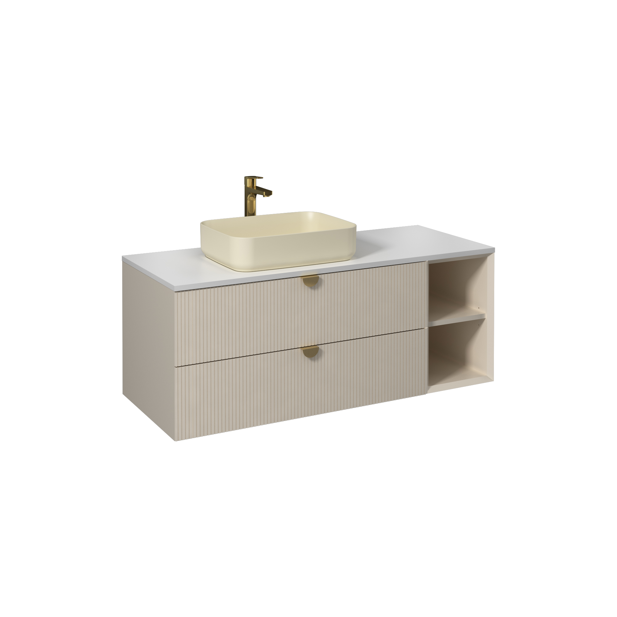 Infinity Washbasin Cabinet Ocean, with White Washbasin 39"