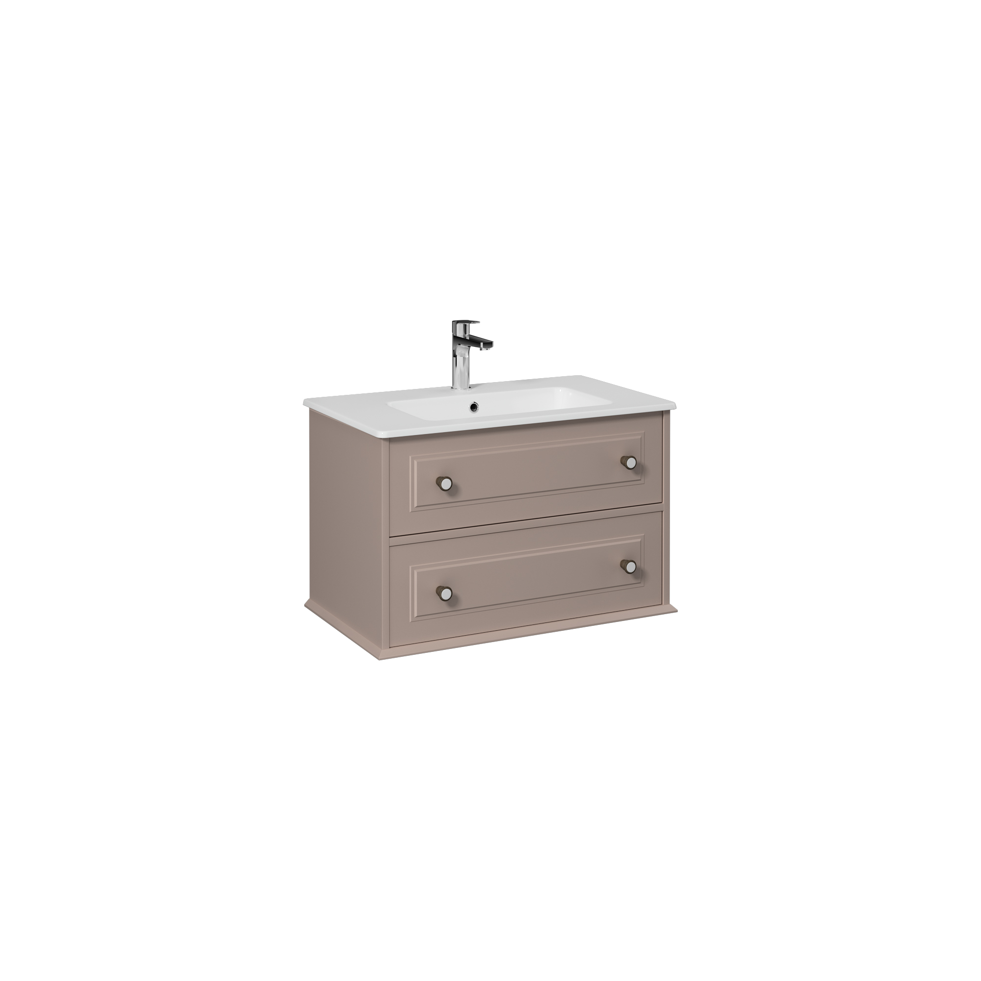 Siento Washbasin Cabinet, Thermoform Anthracite 80 cm