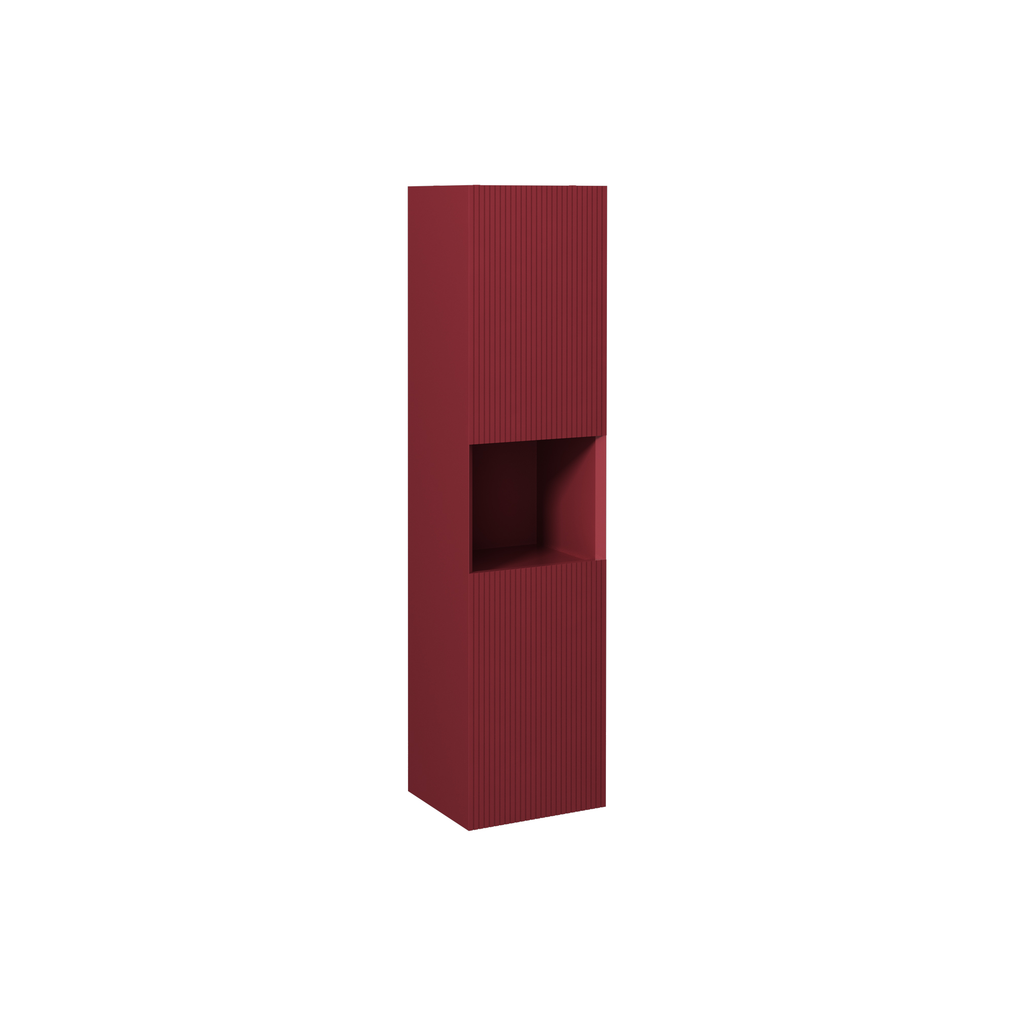 Infinity Tall Cabinet, Ruby Red Left 14"