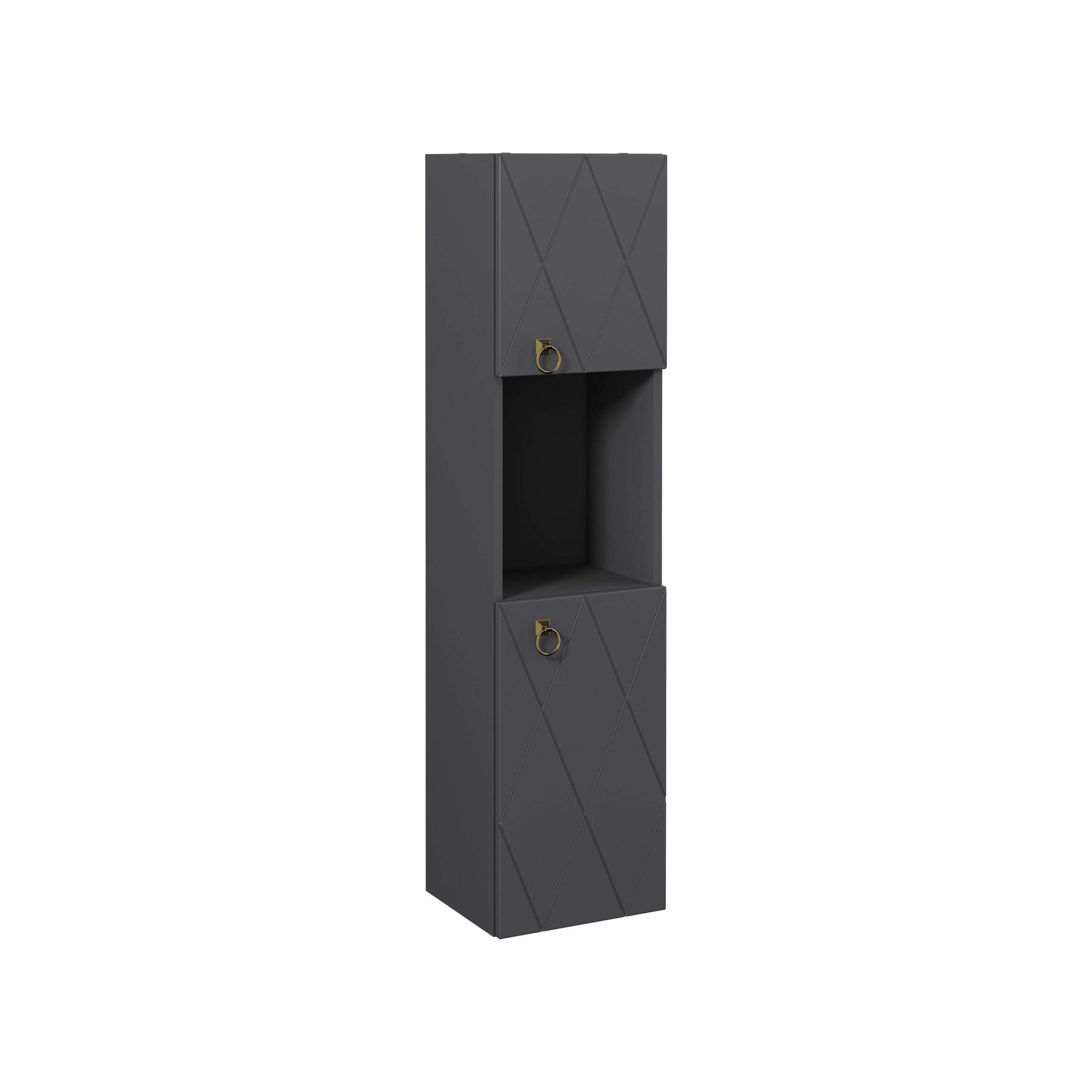 Agatha Tall Cabinet Left, Cement Grey 14"