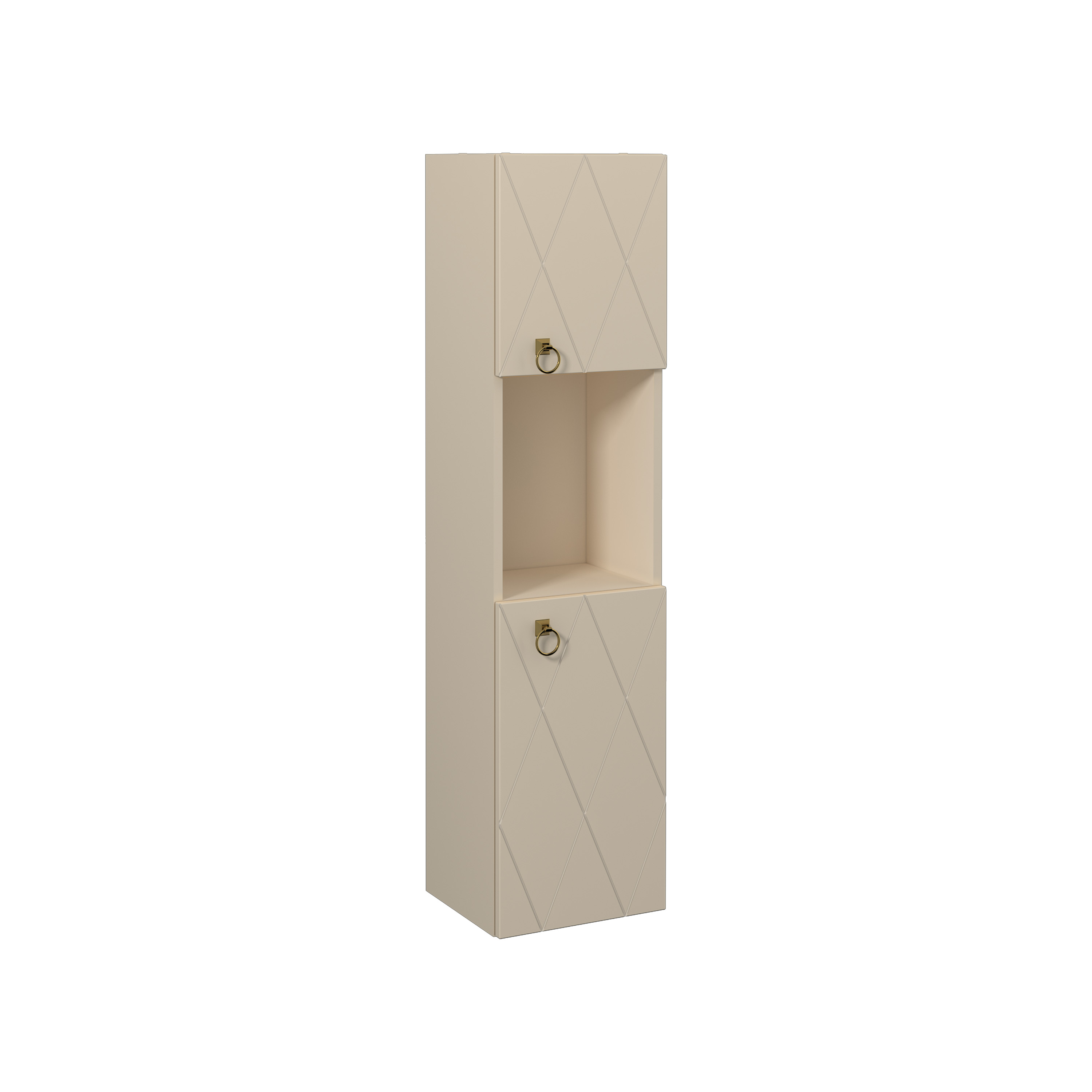 Agatha Tall Cabinet Left, Cement Grey 14"