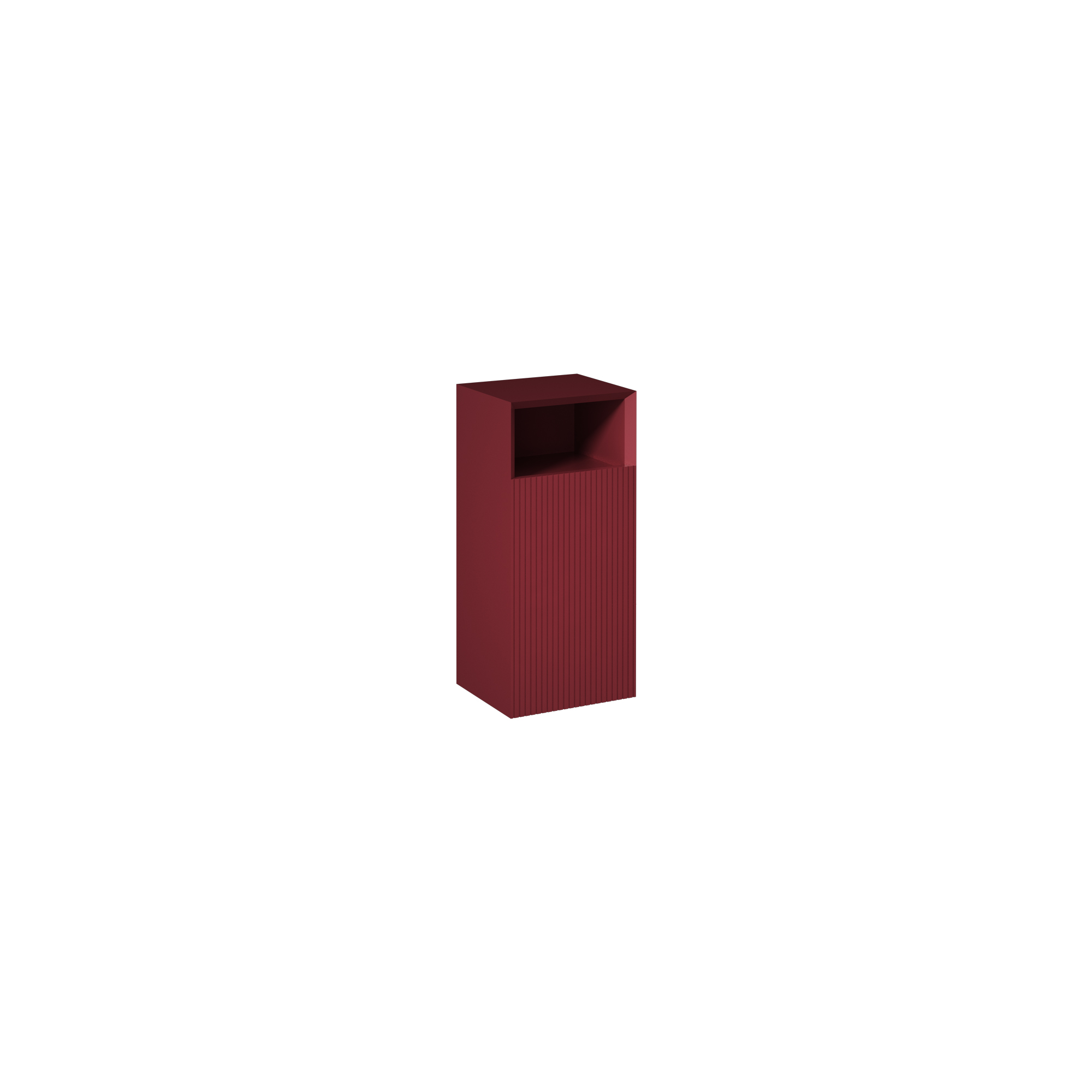 Infinity Shallow Base Cabinet, Ruby Red Right 12"