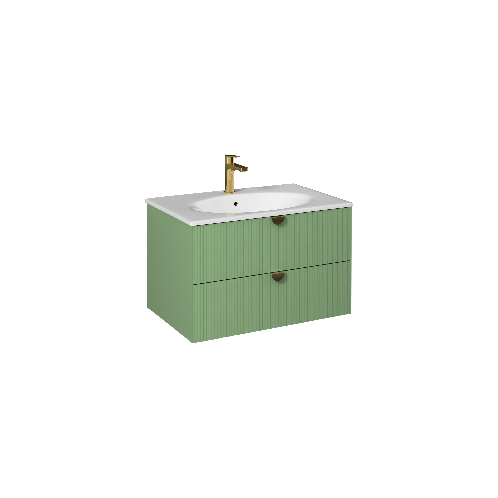 Infinity Washbasin Cabinet Ocean,  with Petrol Green Washbasi 51"