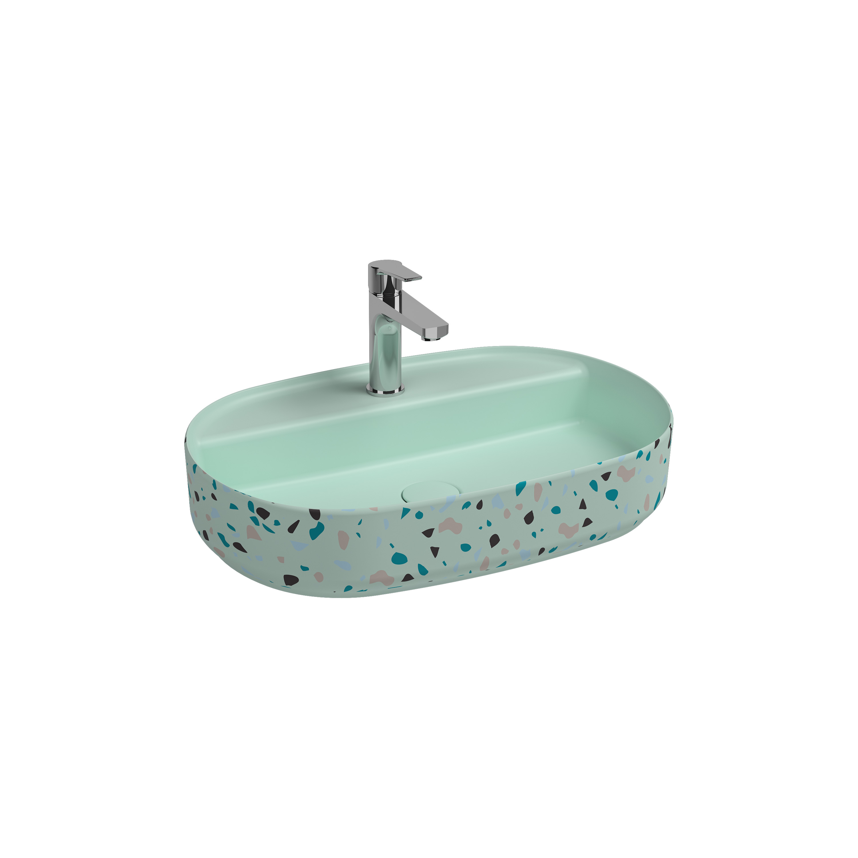 Countertop Washbasin 24’’ Terrazzo Mint