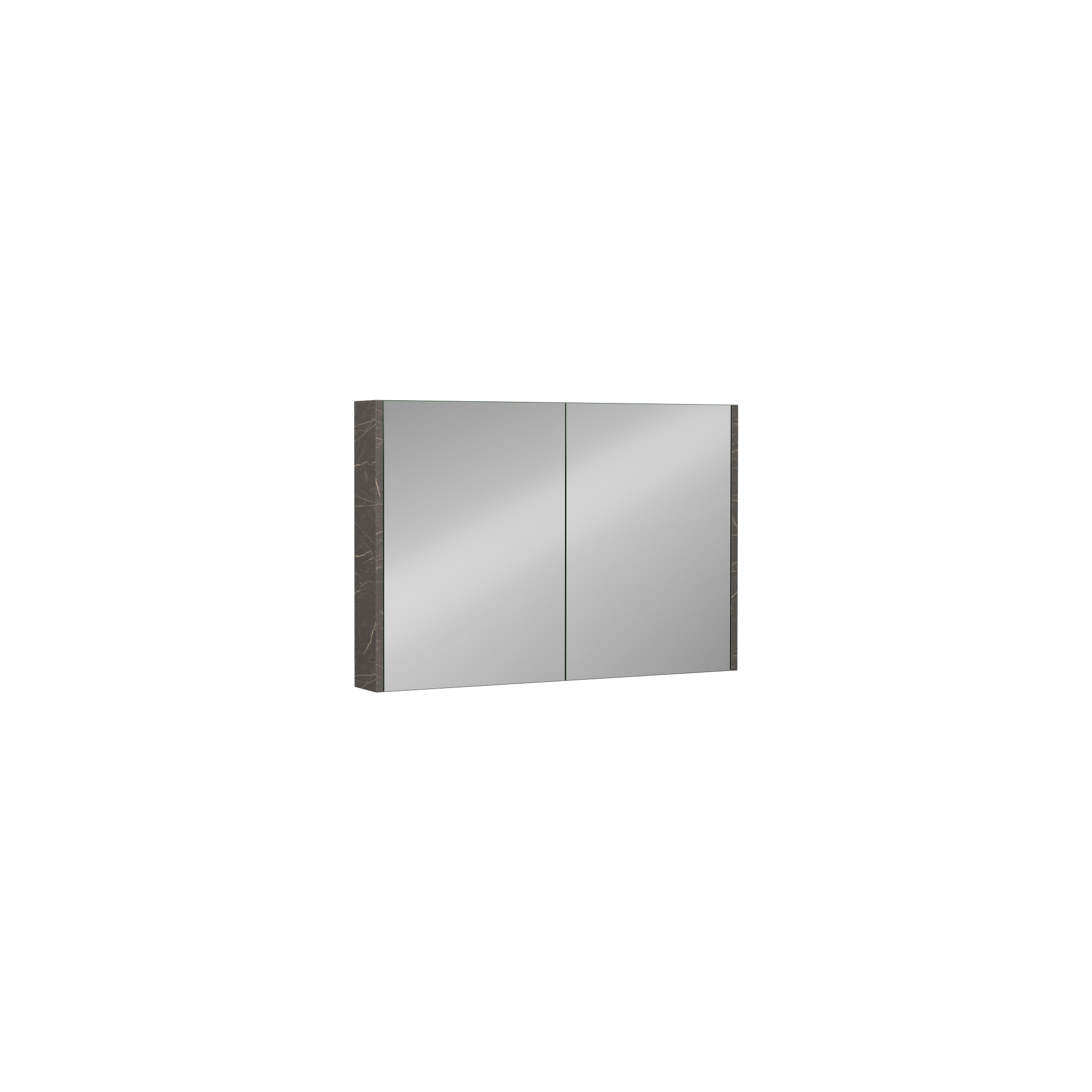 Trio + 100 cm Mirror Cabinet, Retro Silver