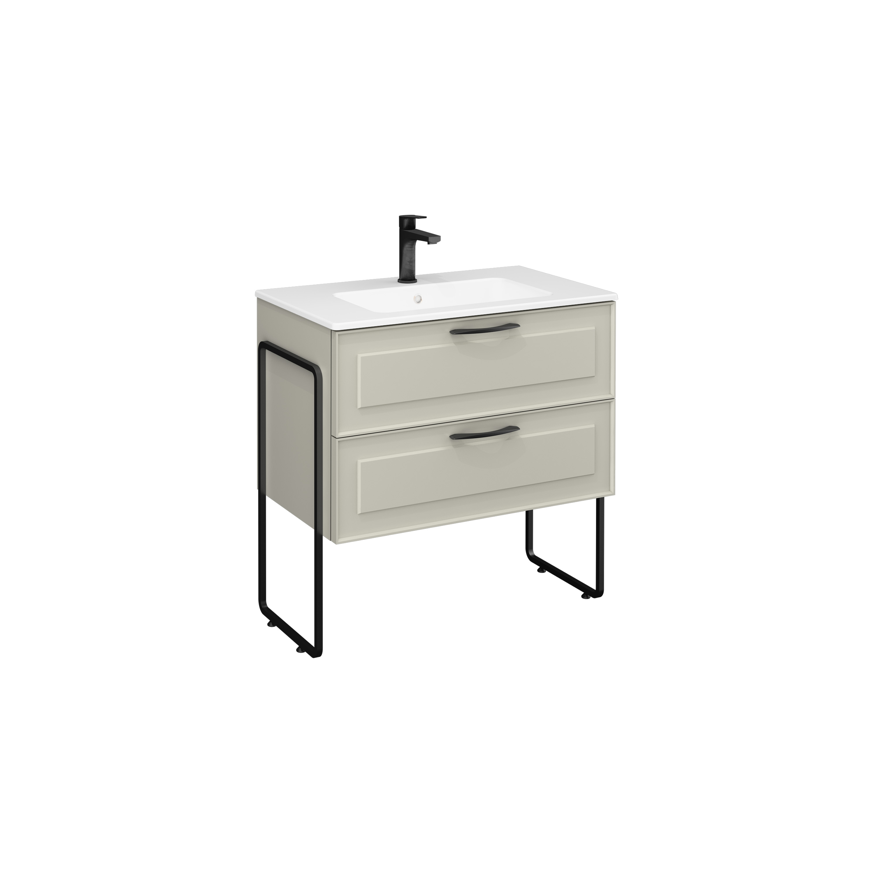 Modesto Washbasin Cabinet, Stone Grey 31"