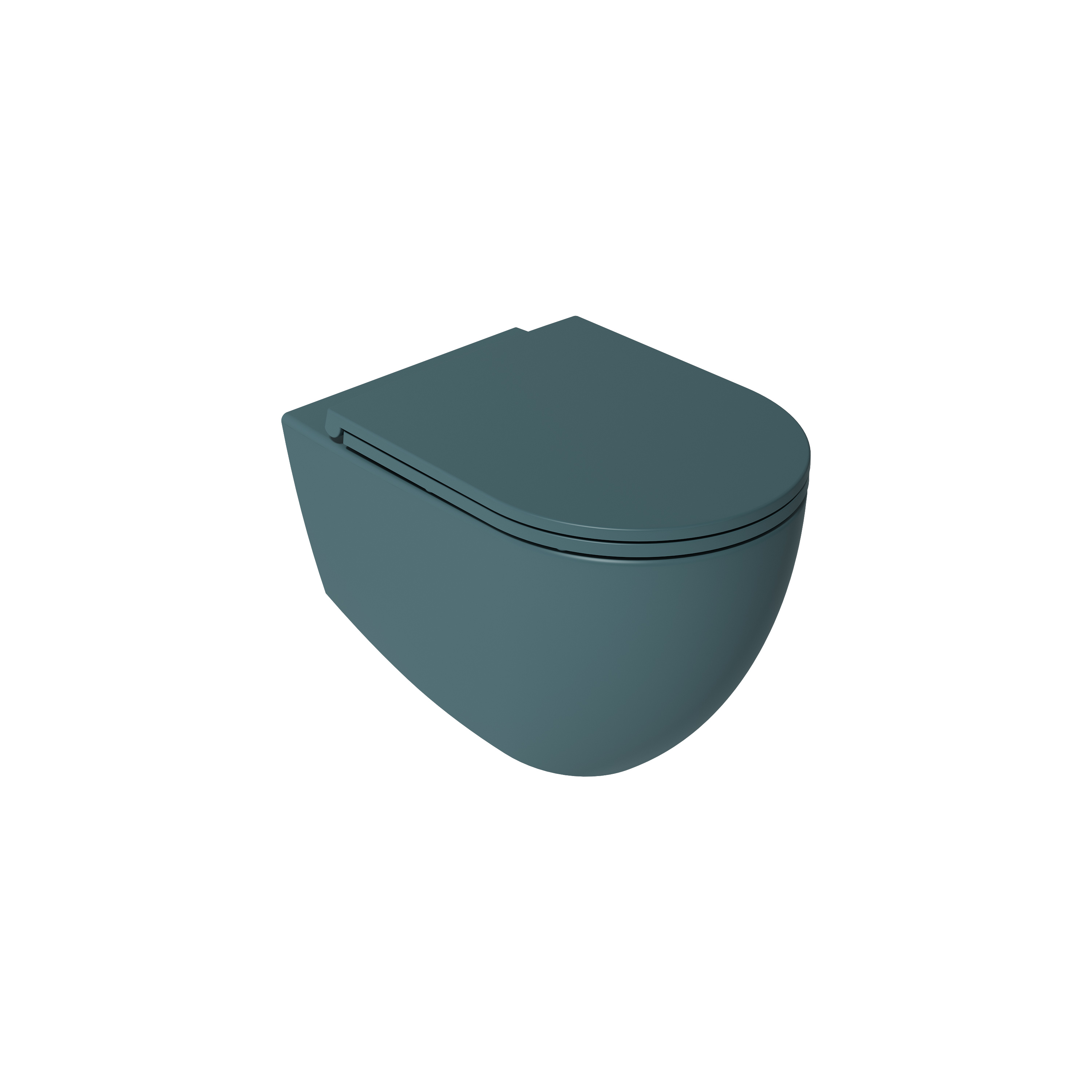 Infinity CleaRim Plus Wall Hung WC  Petrol Green