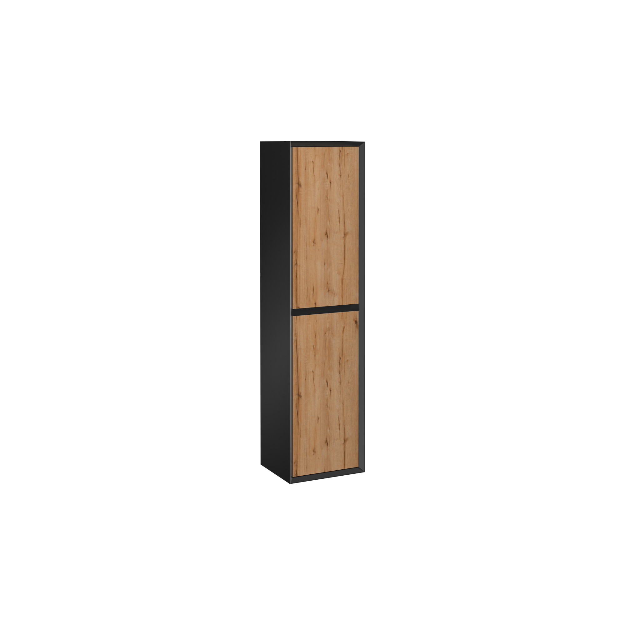 Luca Tall Cabinet, Black Oak Right 35 cm